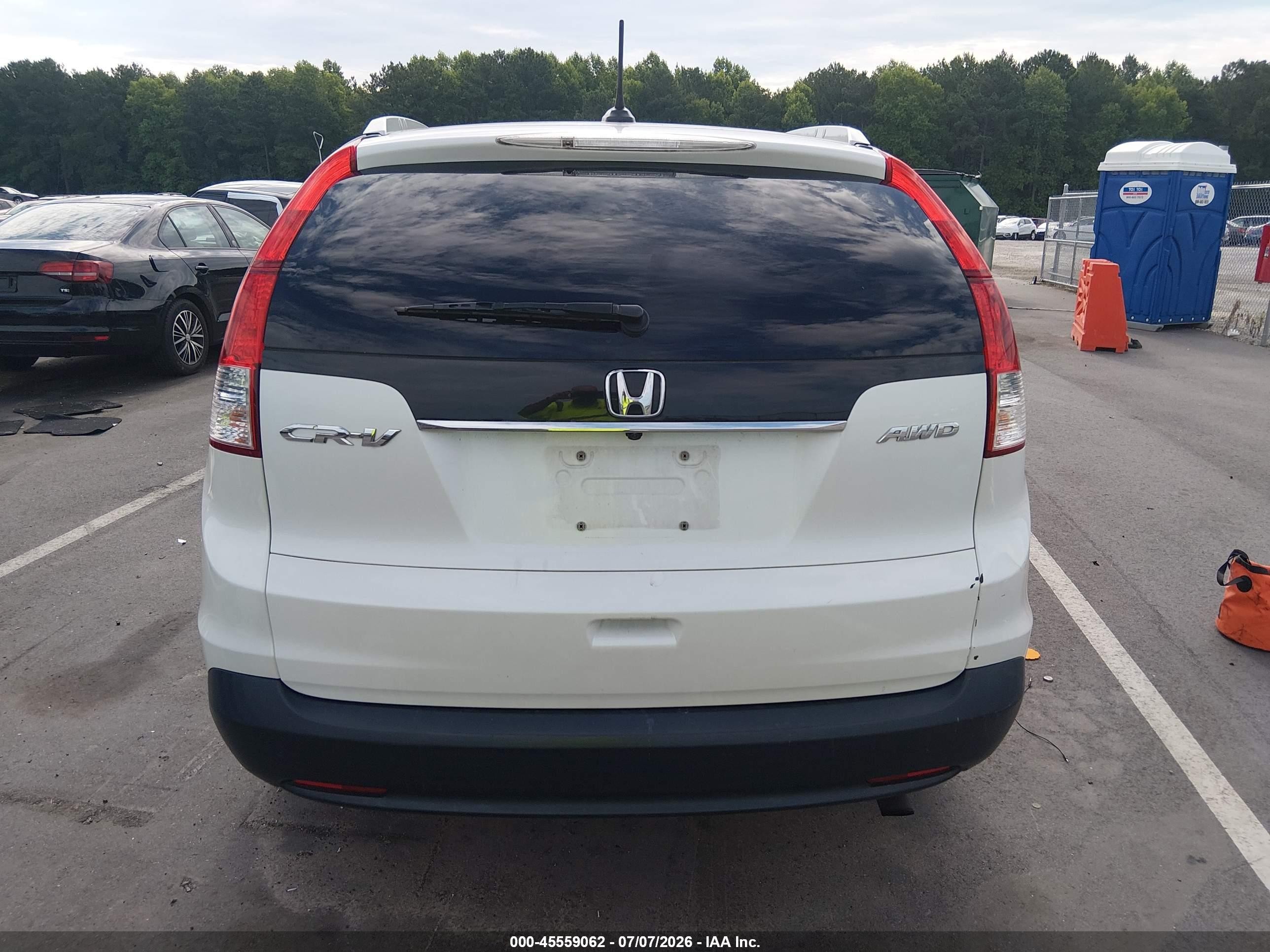 2013 Honda Cr-v Ex-l White vin: 5J6RM4H77DL023598