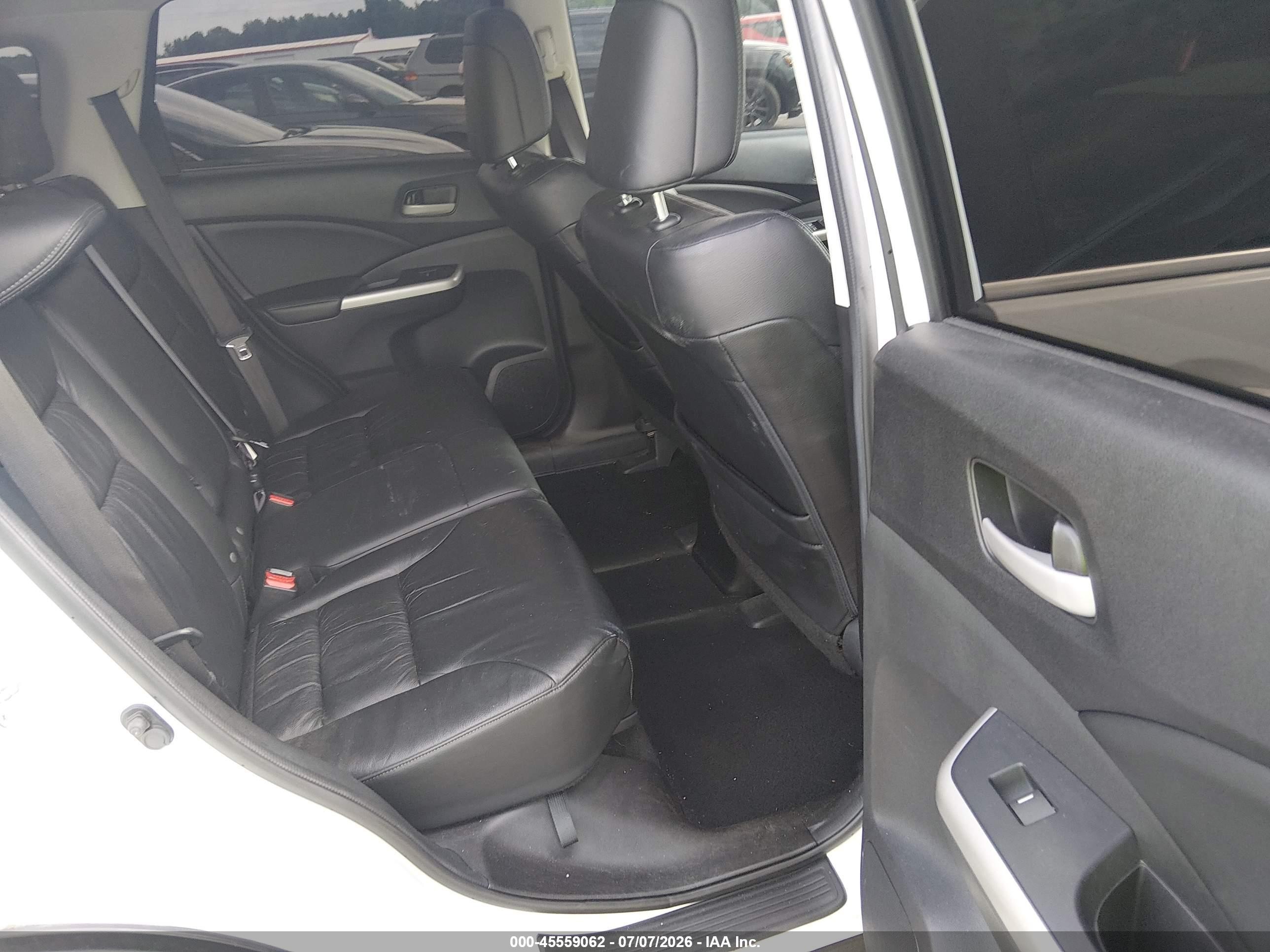 2013 Honda Cr-v Ex-l White vin: 5J6RM4H77DL023598
