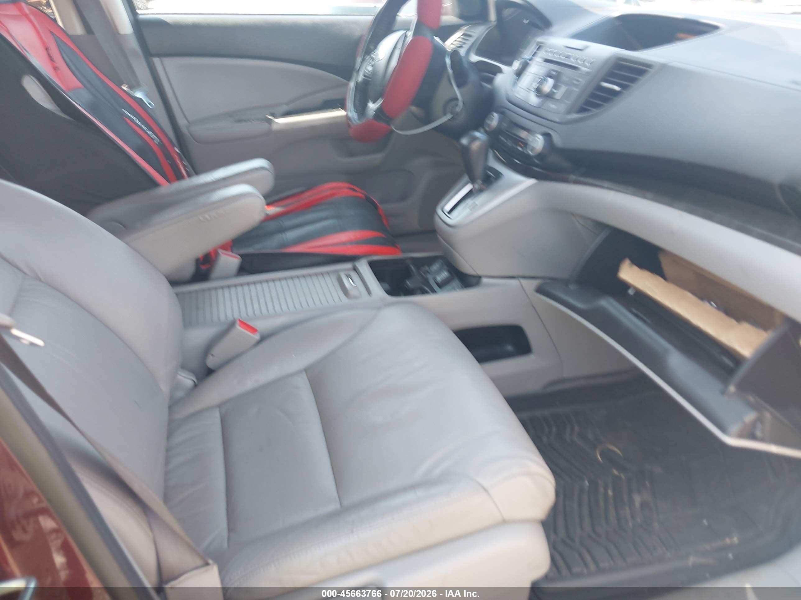 2013 Honda Cr-v Ex-l Maroon vin: 5J6RM4H77DL026310