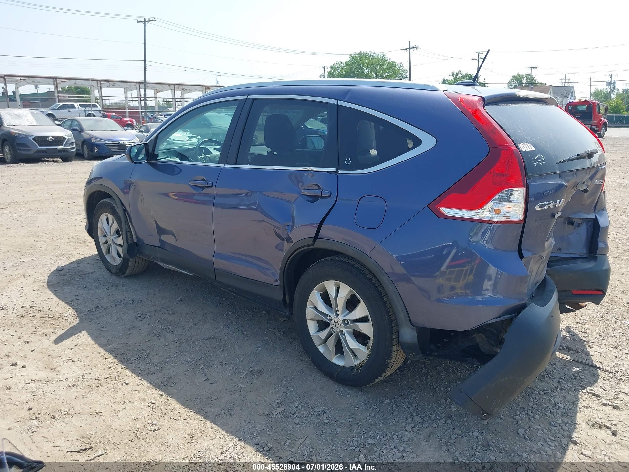 2013 Honda Cr-v Ex-l Navy vin: 5J6RM4H77DL029949
