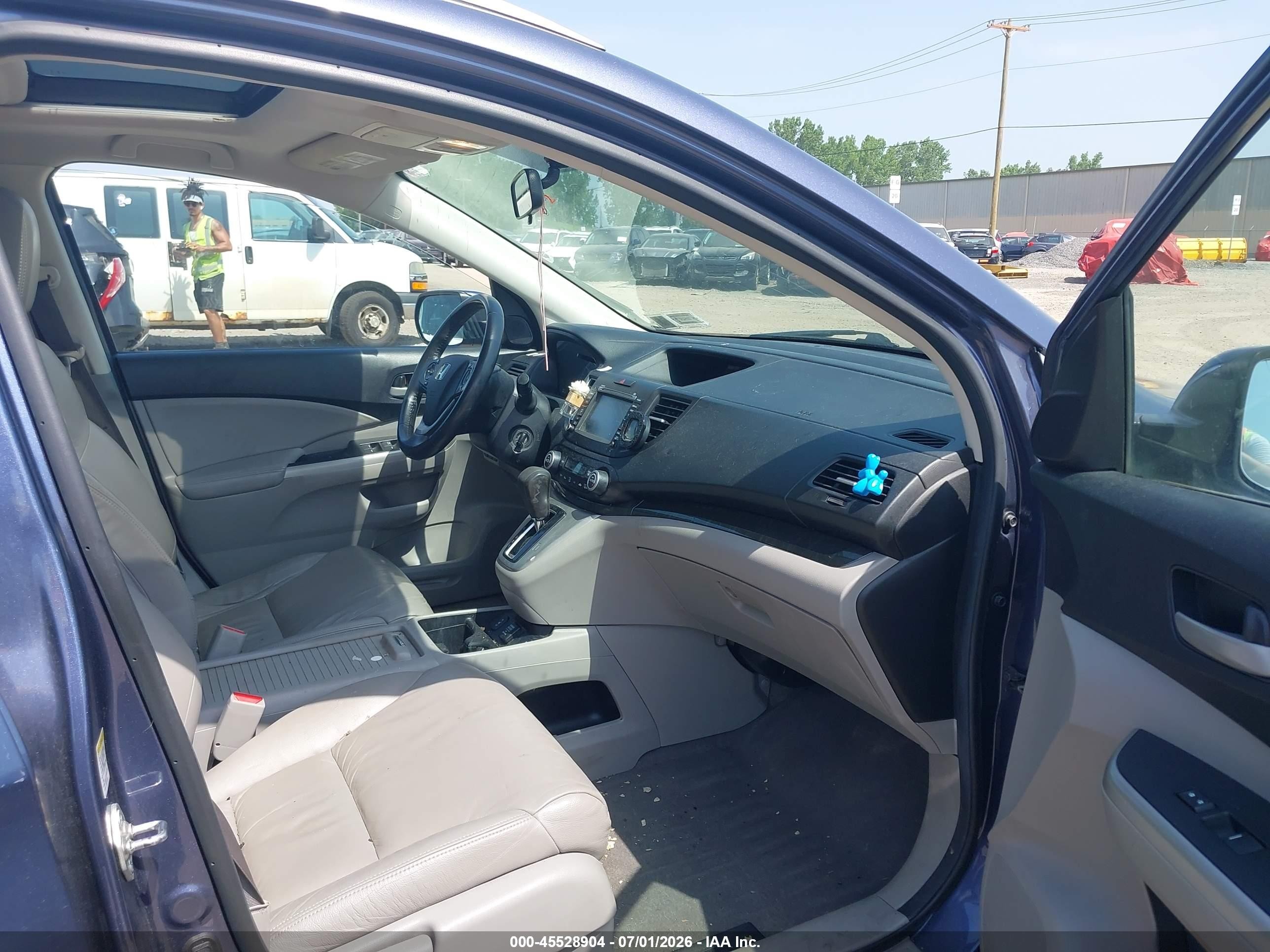 2013 Honda Cr-v Ex-l Navy vin: 5J6RM4H77DL029949