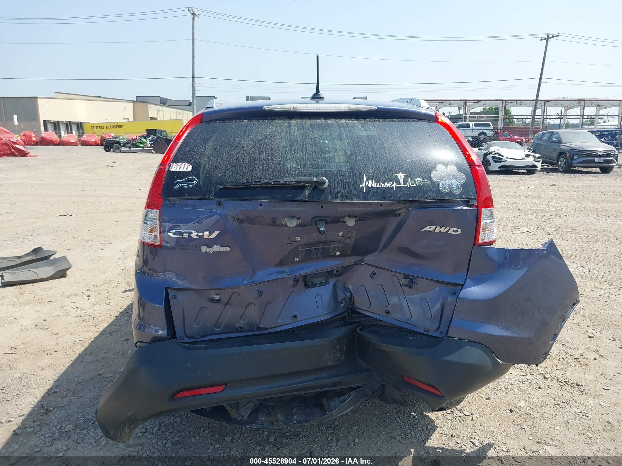 2013 Honda Cr-v Ex-l Navy vin: 5J6RM4H77DL029949