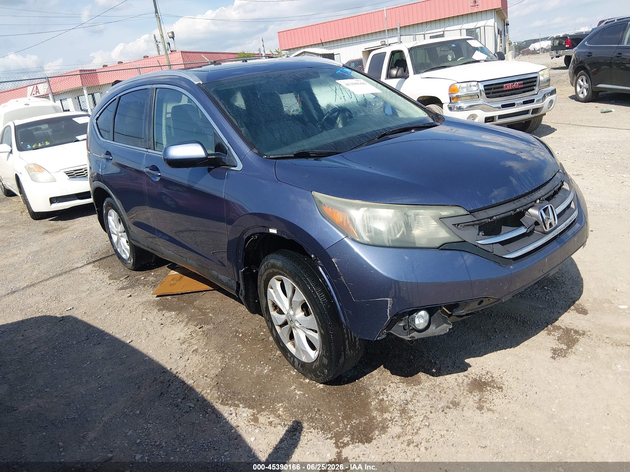 2013 Honda Cr-v Ex-l Blue vin: 5J6RM4H77DL038151