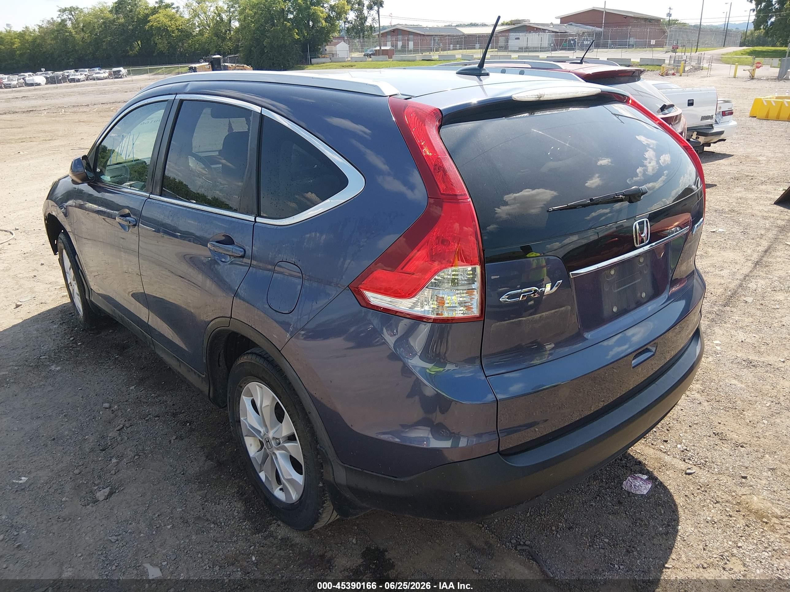 2013 Honda Cr-v Ex-l Blue vin: 5J6RM4H77DL038151