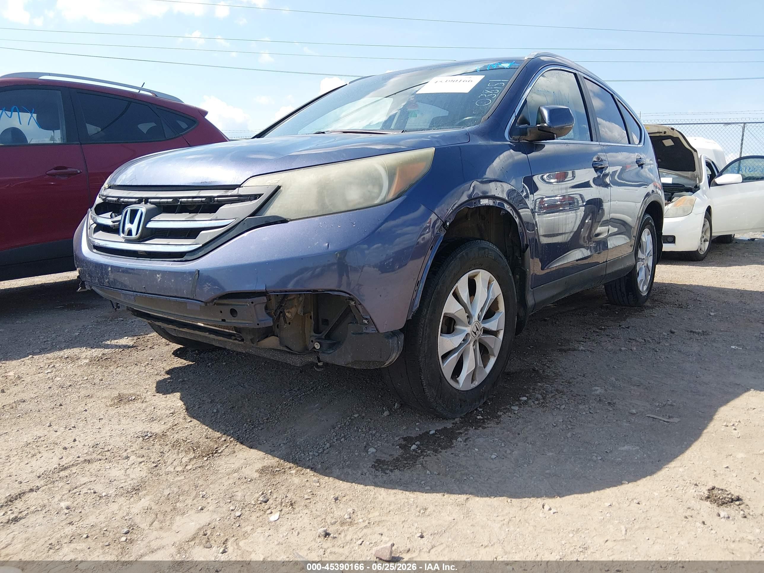 2013 Honda Cr-v Ex-l Blue vin: 5J6RM4H77DL038151