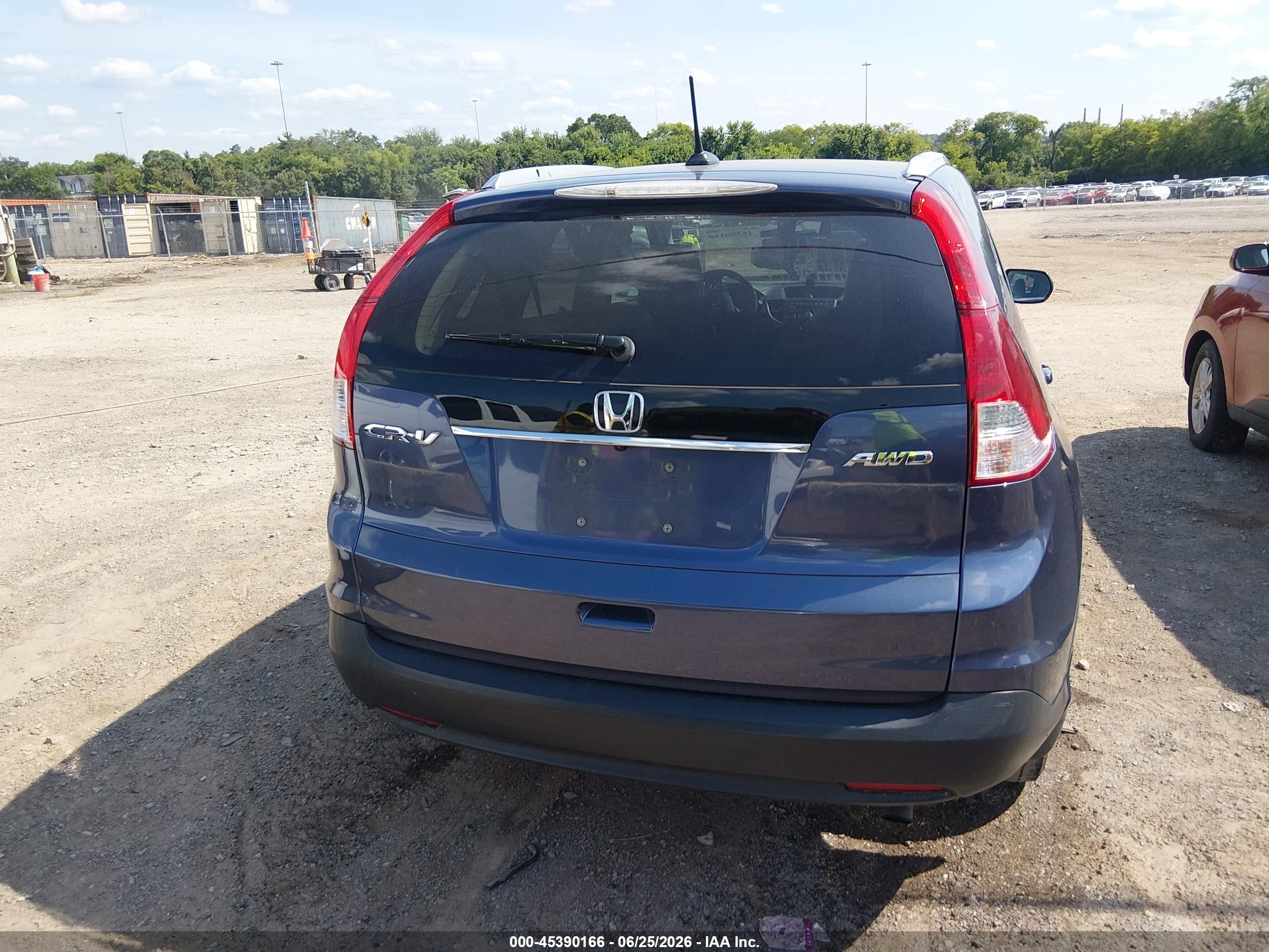 2013 Honda Cr-v Ex-l Blue vin: 5J6RM4H77DL038151