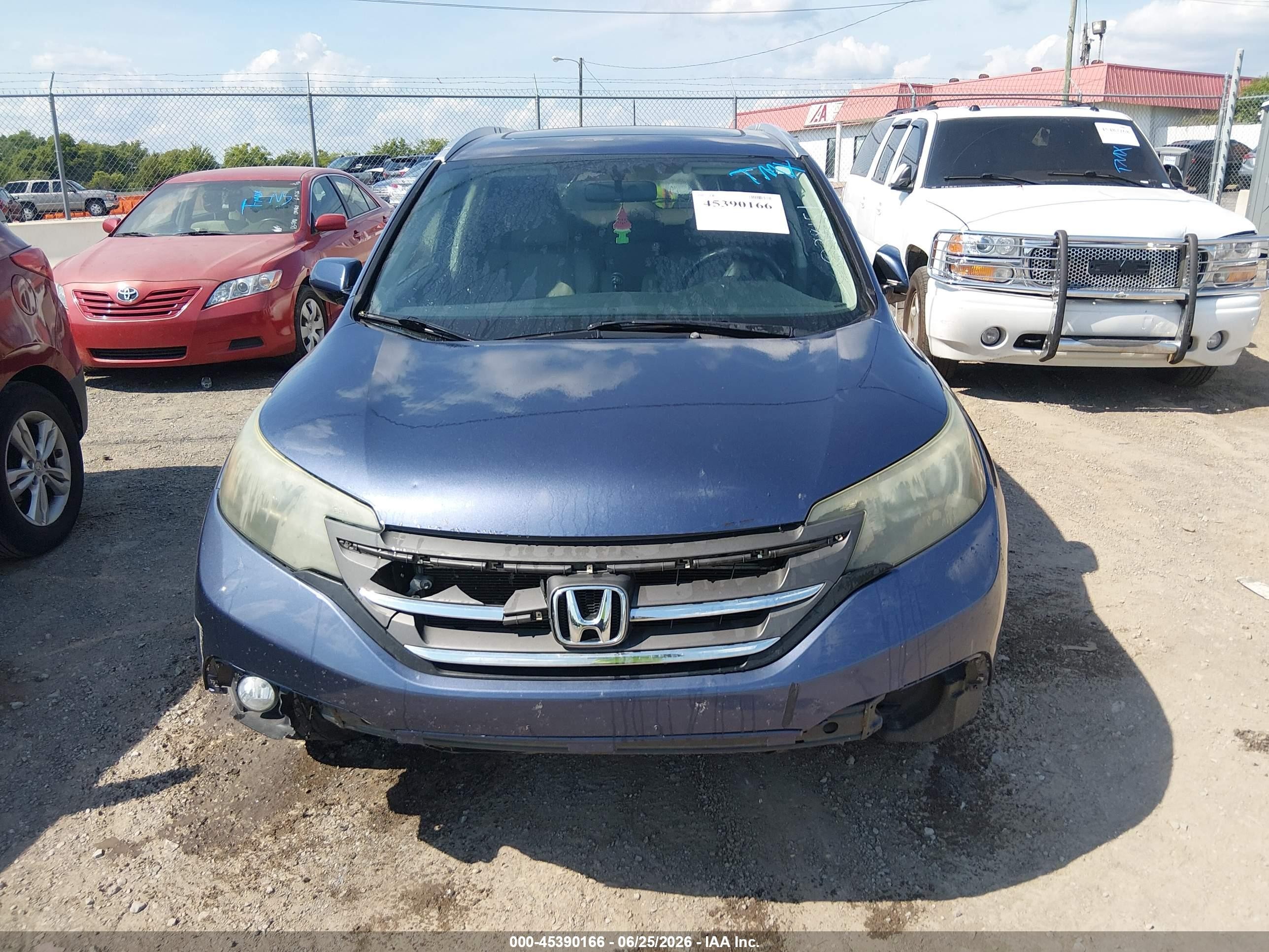 2013 Honda Cr-v Ex-l Blue vin: 5J6RM4H77DL038151