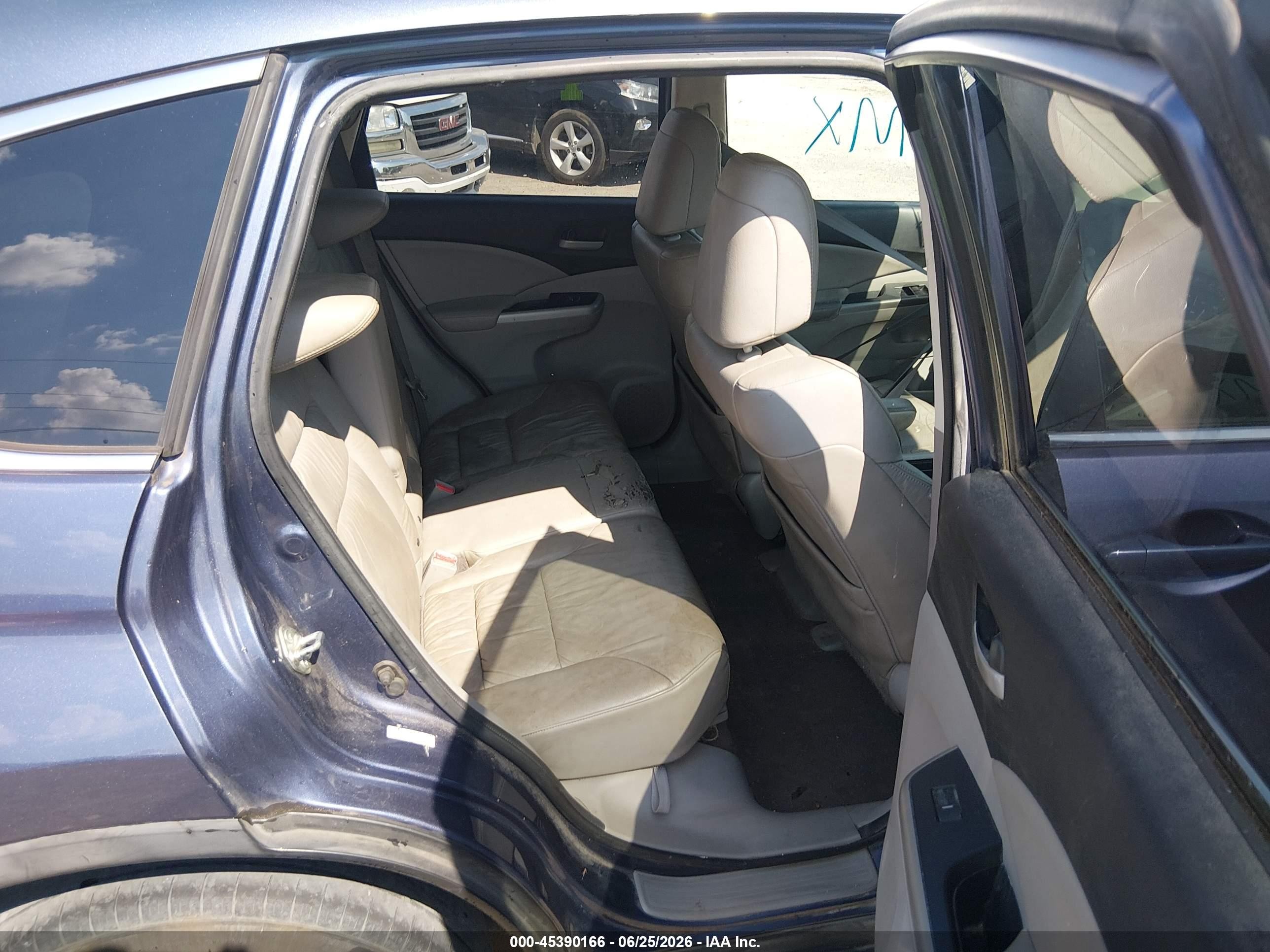 2013 Honda Cr-v Ex-l Blue vin: 5J6RM4H77DL038151