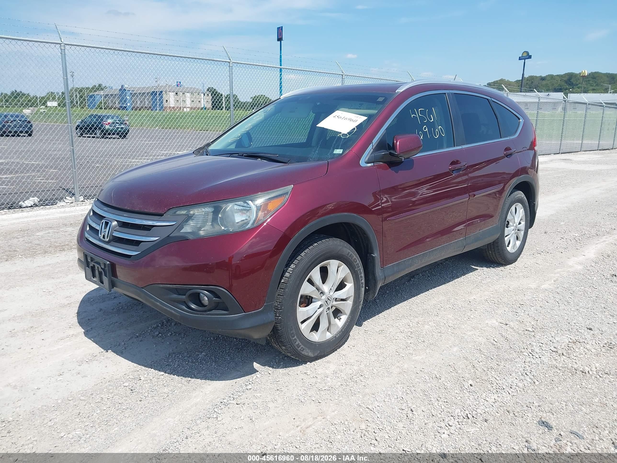 2013 Honda Cr-v Ex-l Бордовый vin: 5J6RM4H77DL046444