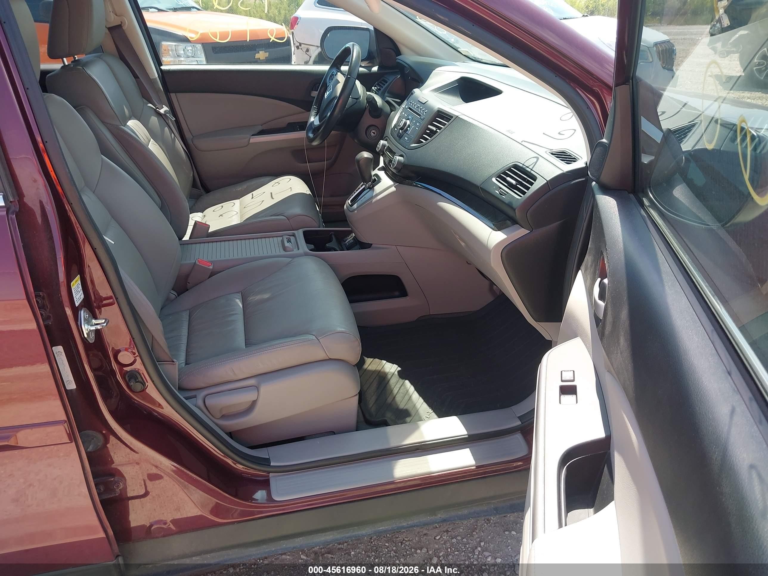 2013 Honda Cr-v Ex-l Бордовый vin: 5J6RM4H77DL046444