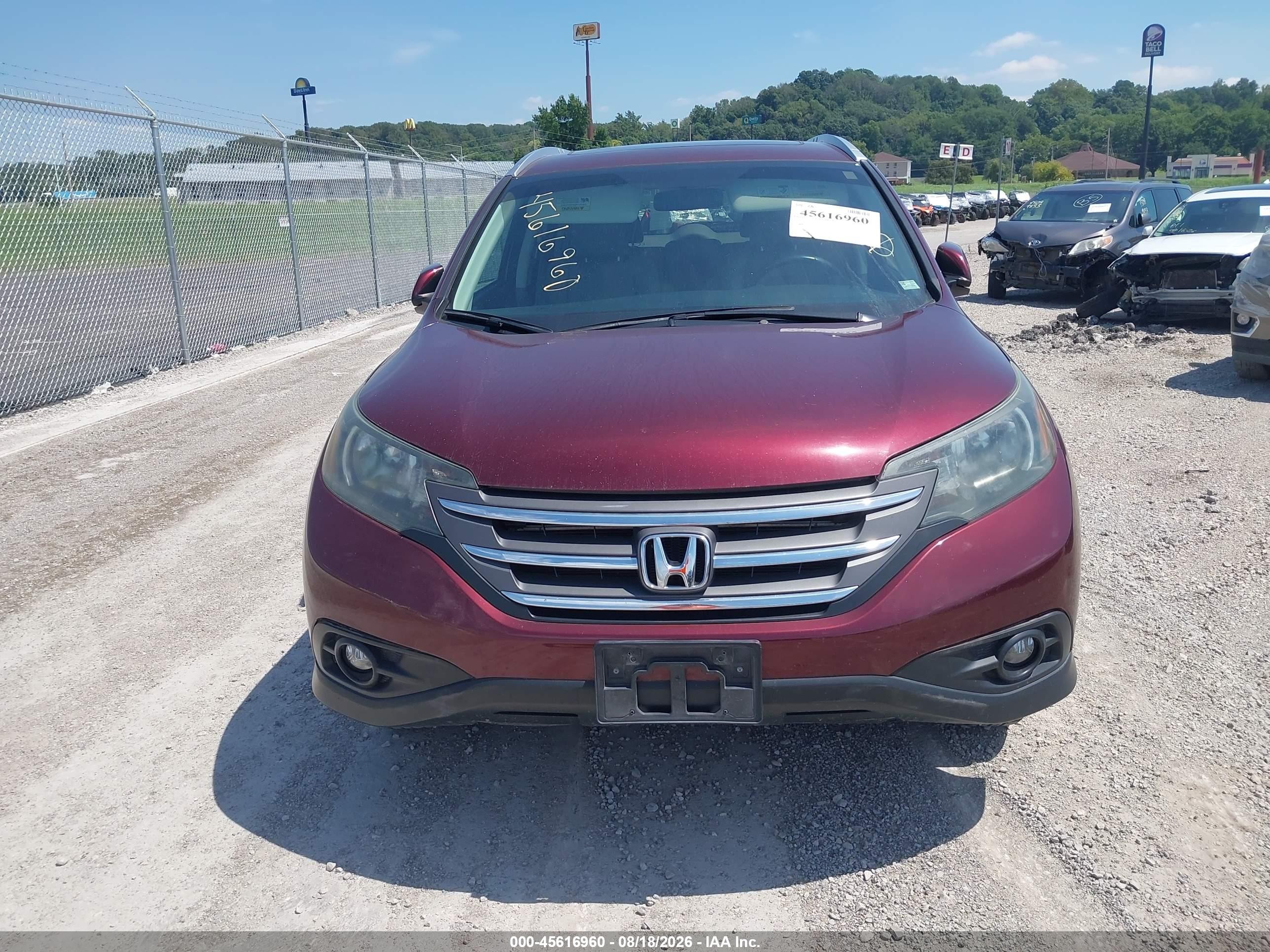 2013 Honda Cr-v Ex-l Бордовый vin: 5J6RM4H77DL046444