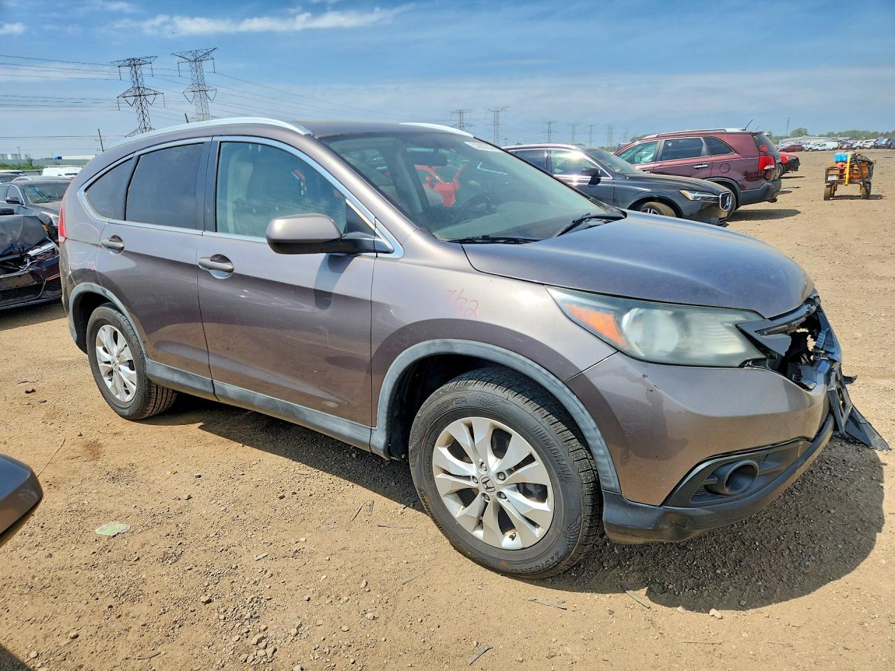 2013 Honda Cr-v Exl Tan vin: 5J6RM4H77DL050347