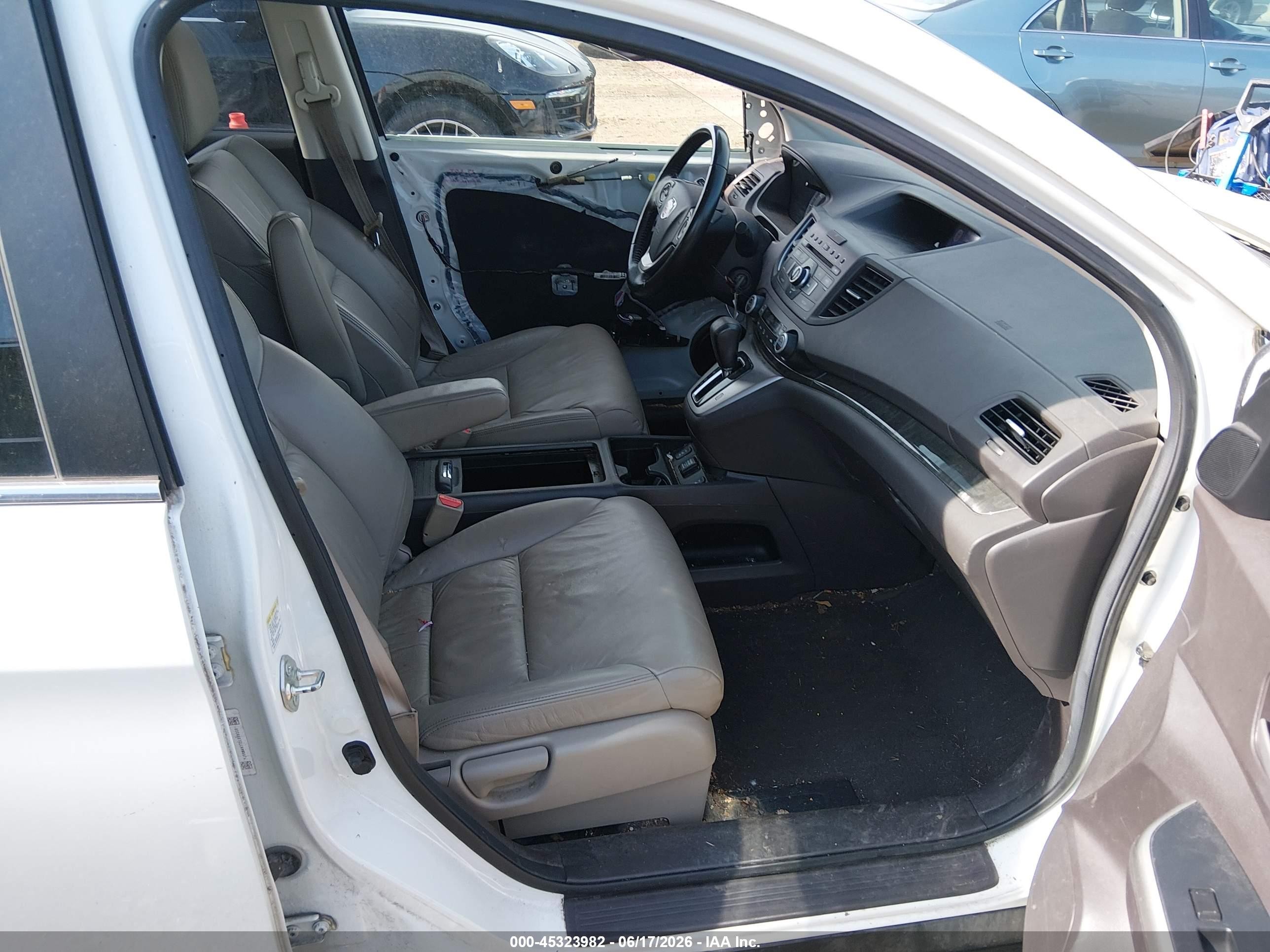 2013 Honda Cr-v Ex-l White vin: 5J6RM4H77DL056228