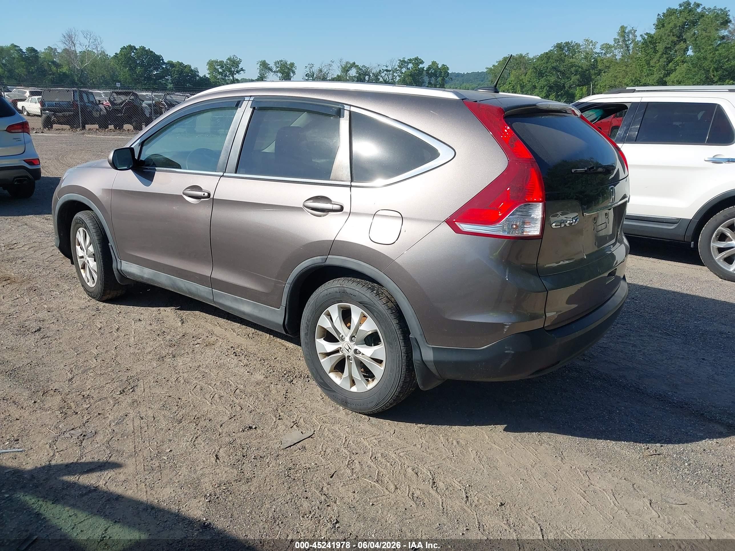 2013 Honda Cr-v Ex-l Brown vin: 5J6RM4H77DL063289