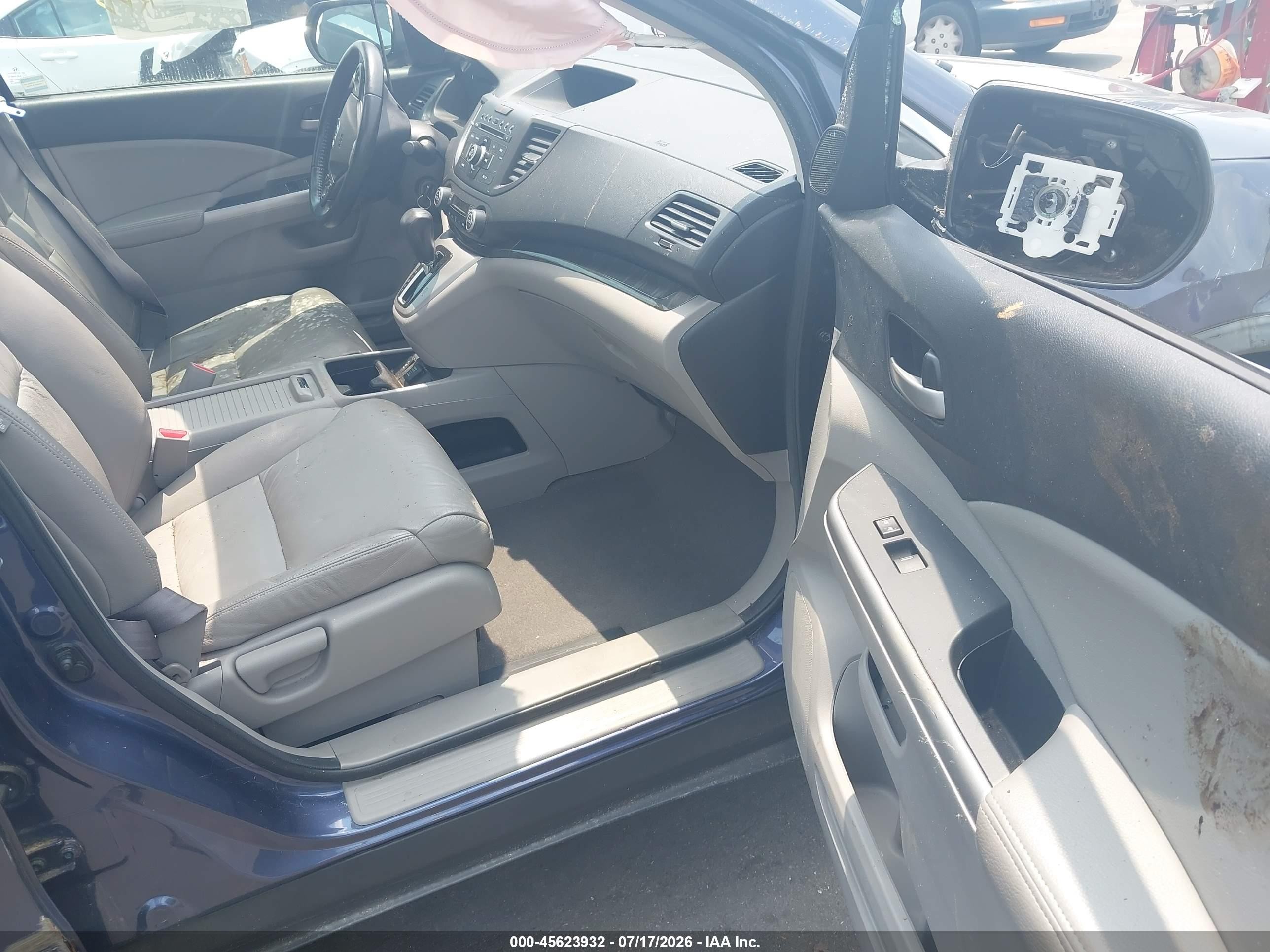 2013 Honda Cr-v Ex-l Blue vin: 5J6RM4H77DL063583