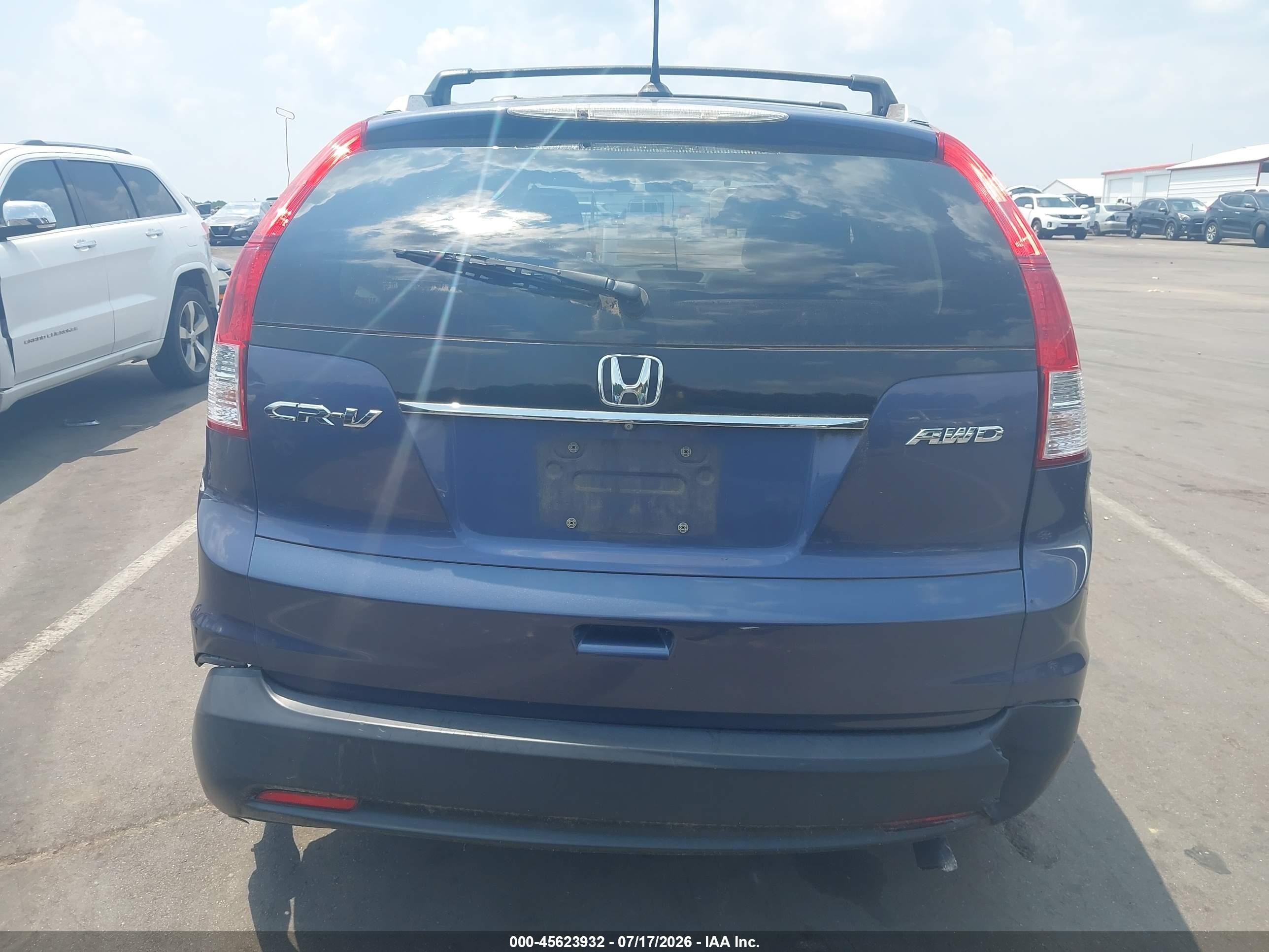 2013 Honda Cr-v Ex-l Blue vin: 5J6RM4H77DL063583