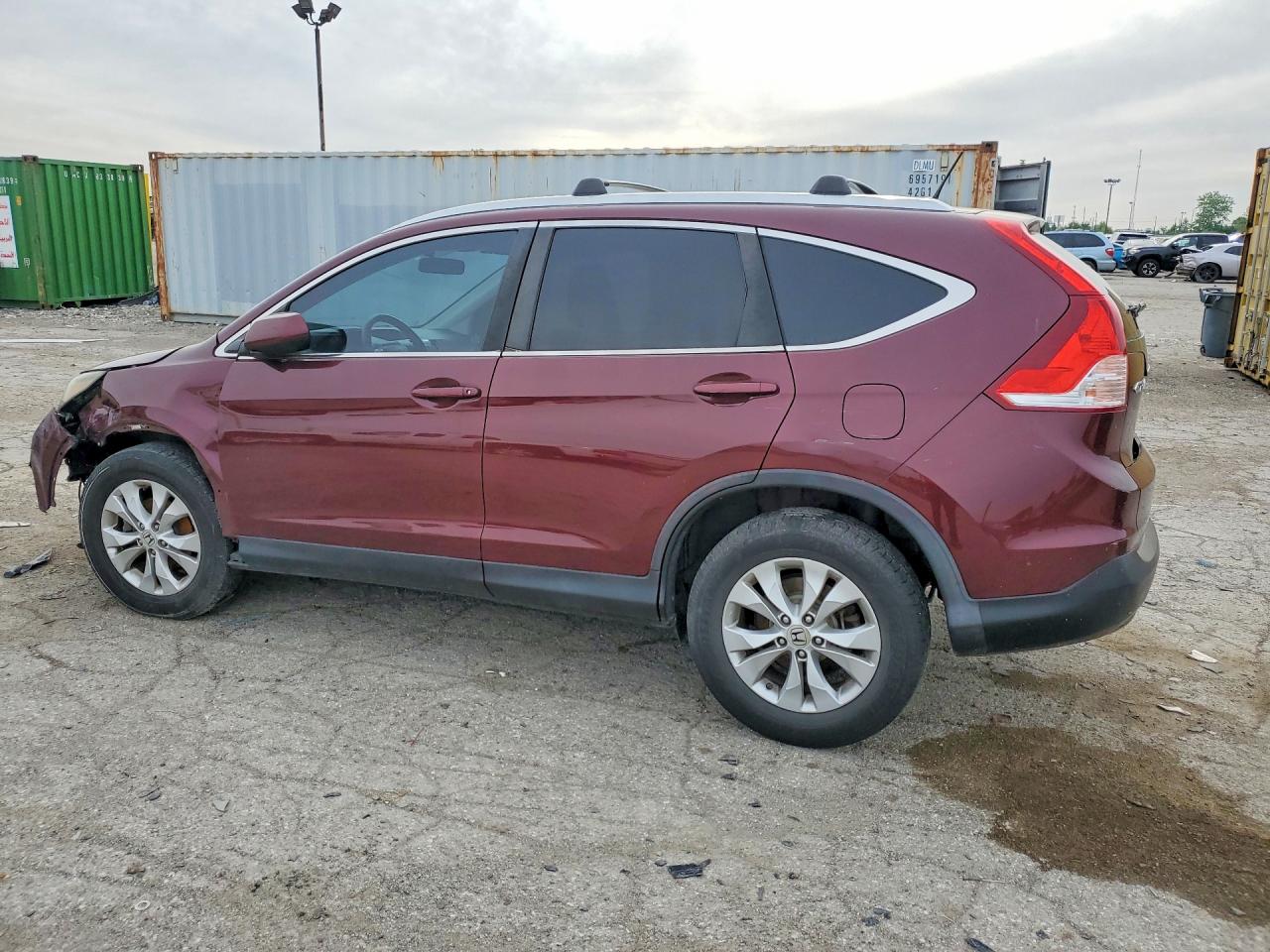 2013 Honda Cr-v Exl Burgundy vin: 5J6RM4H77DL065267