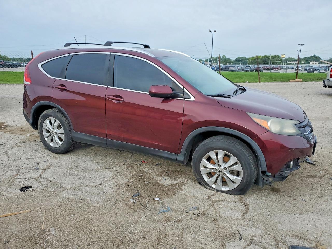 2013 Honda Cr-v Exl Burgundy vin: 5J6RM4H77DL065267