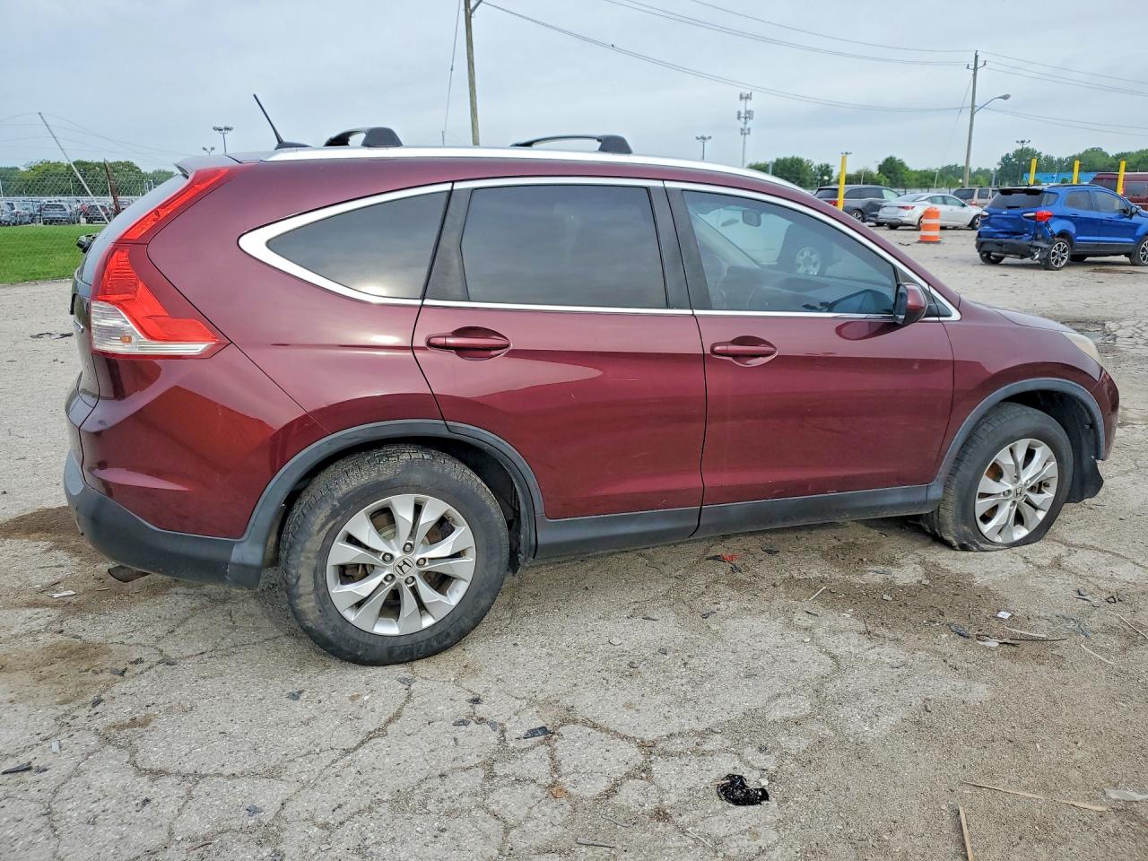 2013 Honda Cr-v Exl Burgundy vin: 5J6RM4H77DL065267