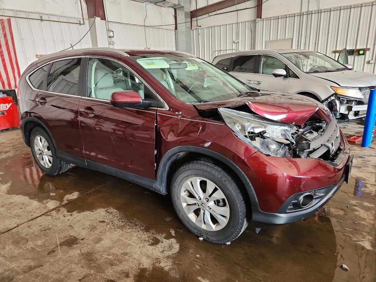 2013 Honda Cr-v Exl Maroon vin: 5J6RM4H77DL074406