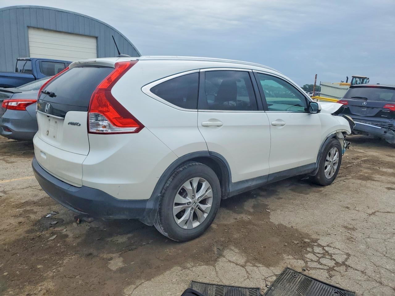 2014 Honda Cr-v Exl White vin: 5J6RM4H77EL000033