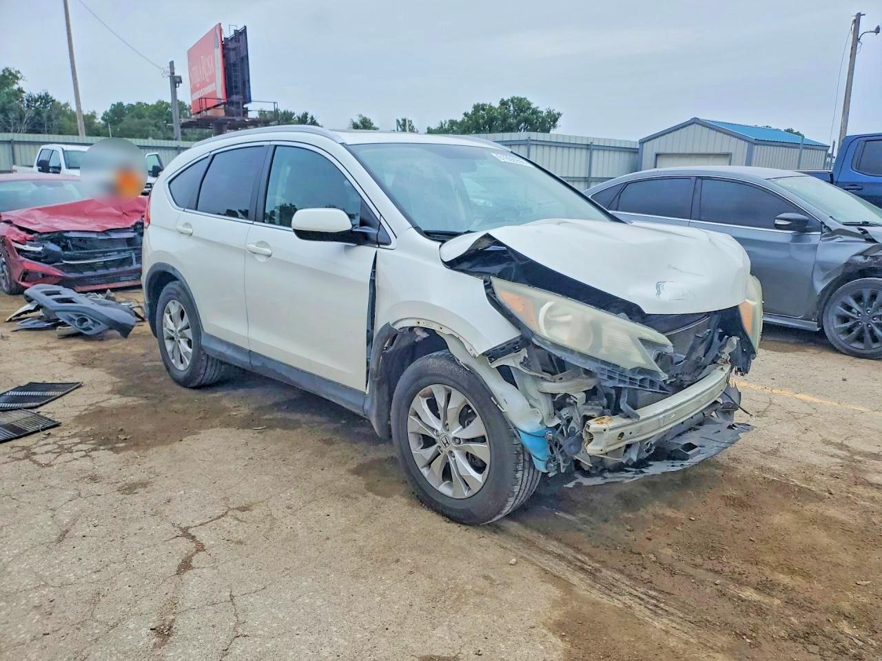 2014 Honda Cr-v Exl White vin: 5J6RM4H77EL000033