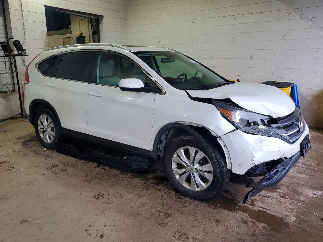 2014 Honda Cr-v Exl White vin: 5J6RM4H77EL010867