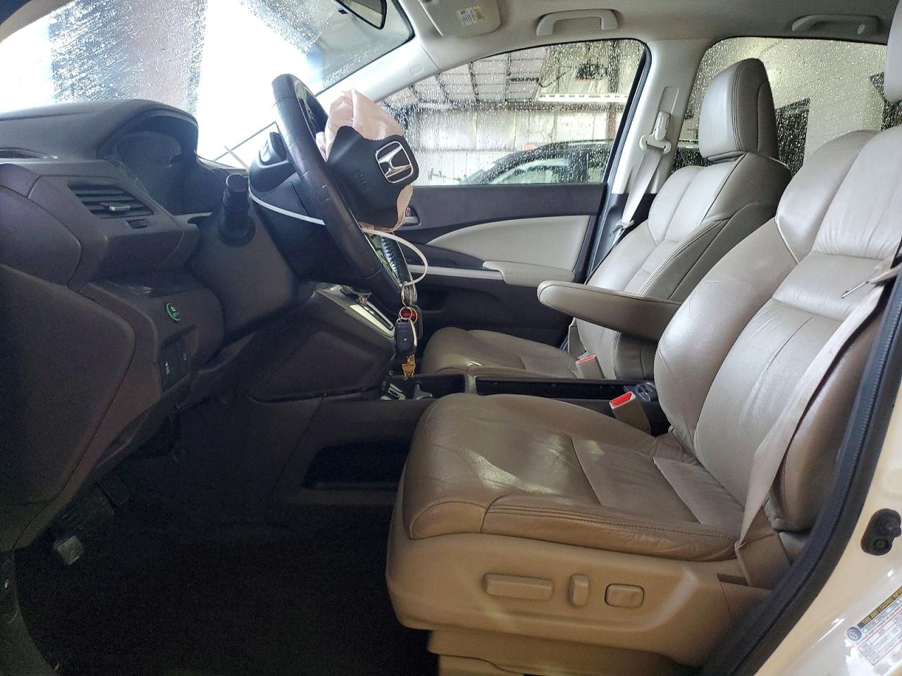 2014 Honda Cr-v Exl White vin: 5J6RM4H77EL010867