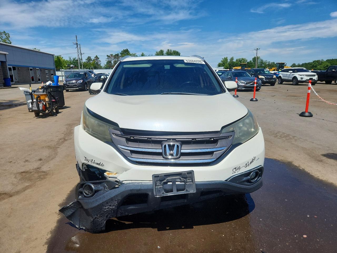 2014 Honda Cr-v Exl White vin: 5J6RM4H77EL012571