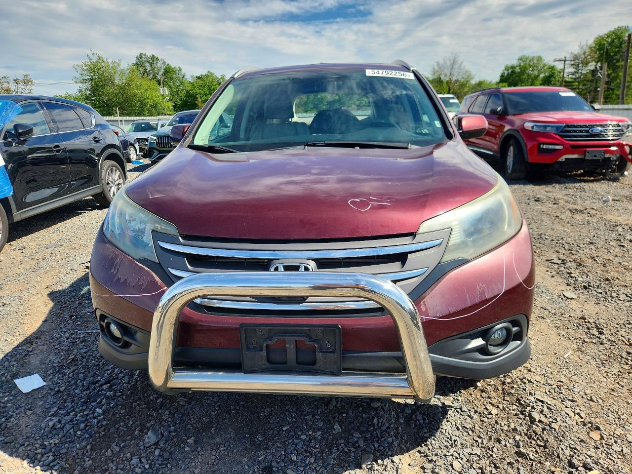 2014 Honda Cr-v Exl Burgundy vin: 5J6RM4H77EL019262