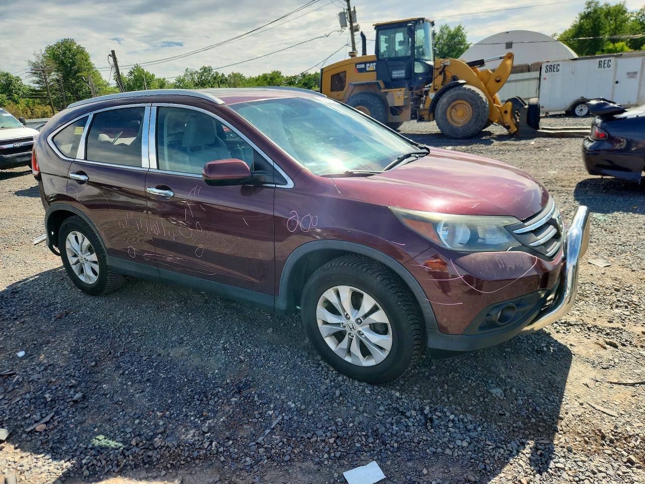 2014 Honda Cr-v Exl Burgundy vin: 5J6RM4H77EL019262