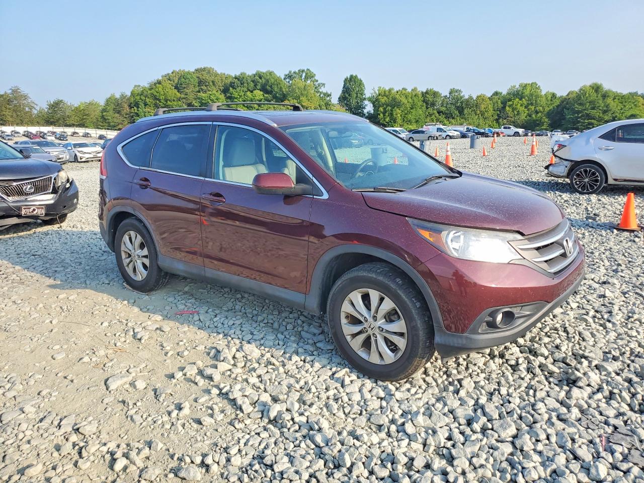 2014 Honda Cr-v Exl Burgundy vin: 5J6RM4H77EL021352