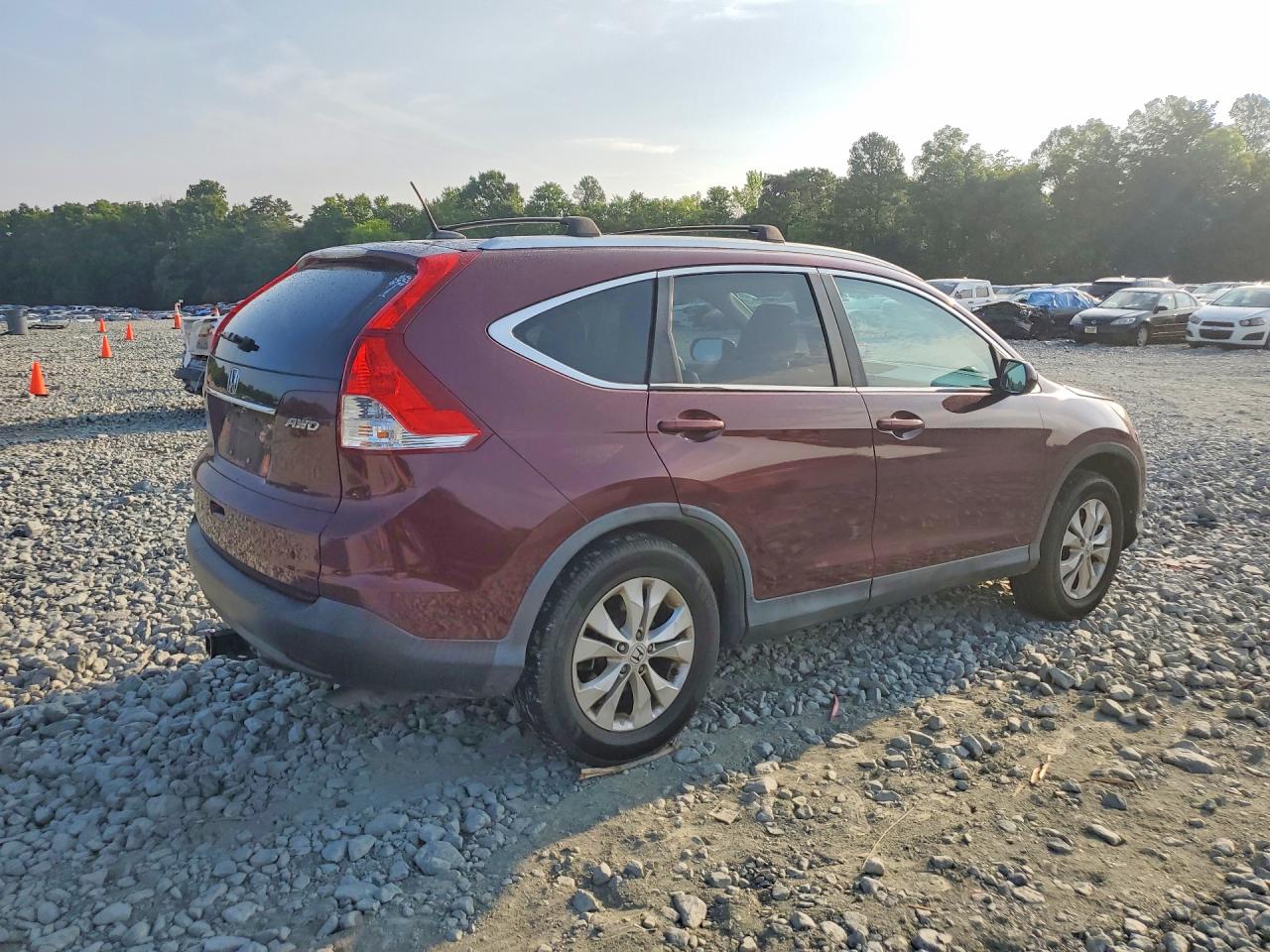 2014 Honda Cr-v Exl Burgundy vin: 5J6RM4H77EL021352