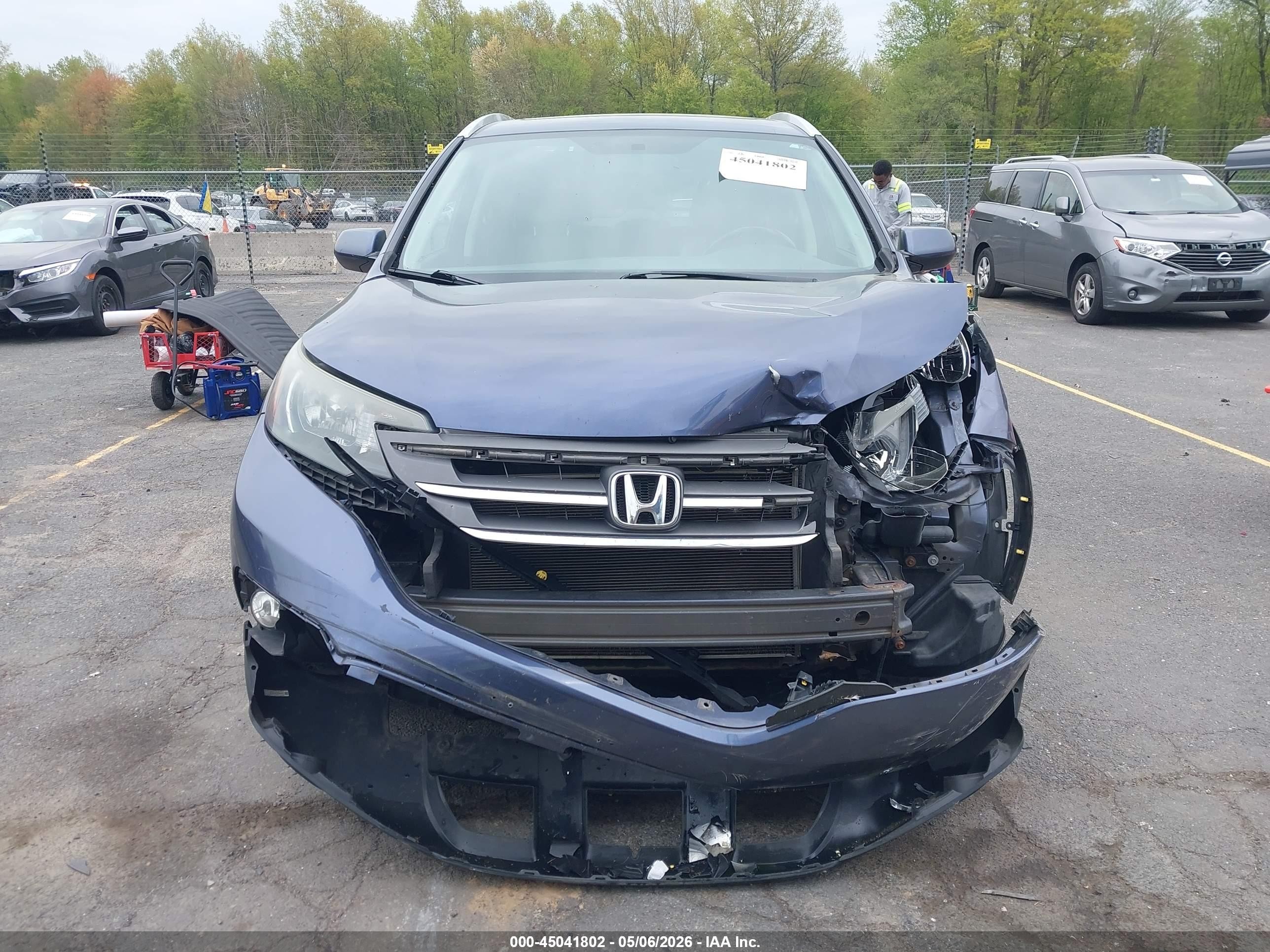 2014 Honda Cr-v Ex-l Синий vin: 5J6RM4H77EL024431