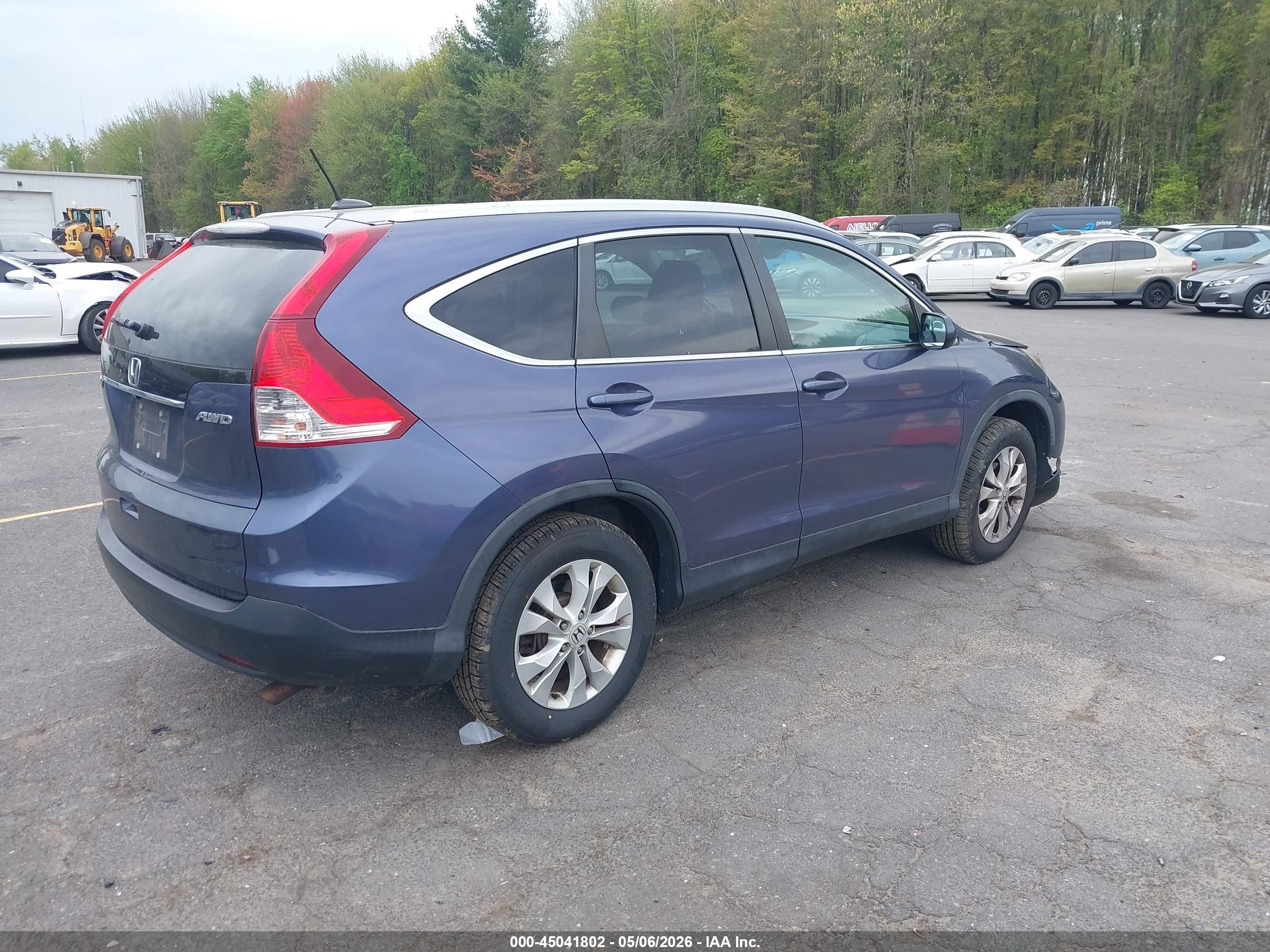 2014 Honda Cr-v Ex-l Синий vin: 5J6RM4H77EL024431