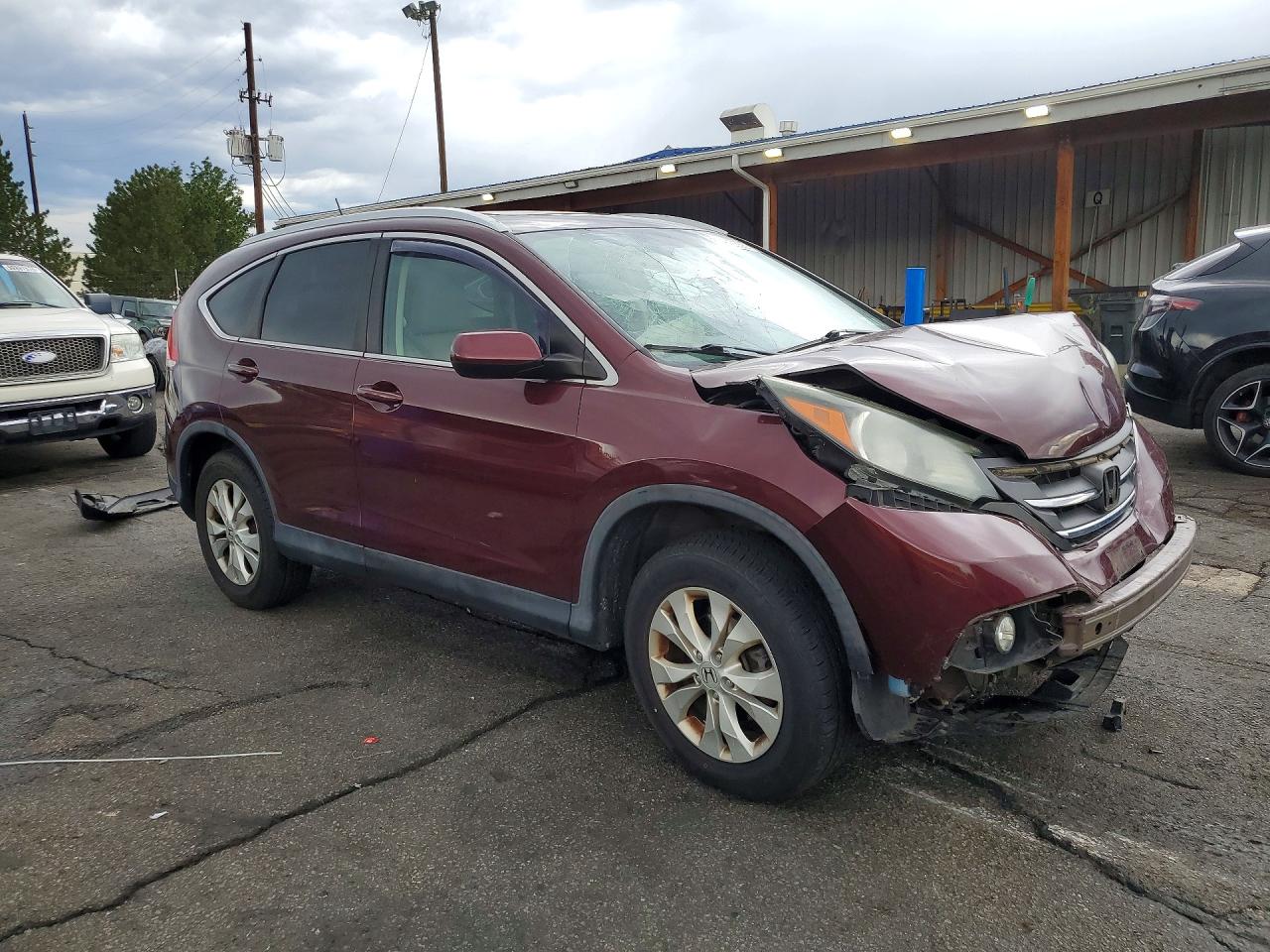 2014 Honda Cr-v Exl Burgundy vin: 5J6RM4H77EL028463