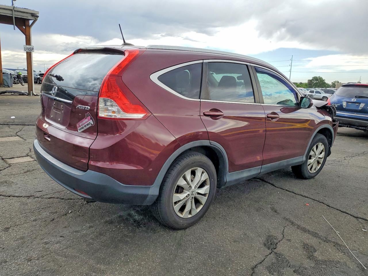 2014 Honda Cr-v Exl Burgundy vin: 5J6RM4H77EL028463