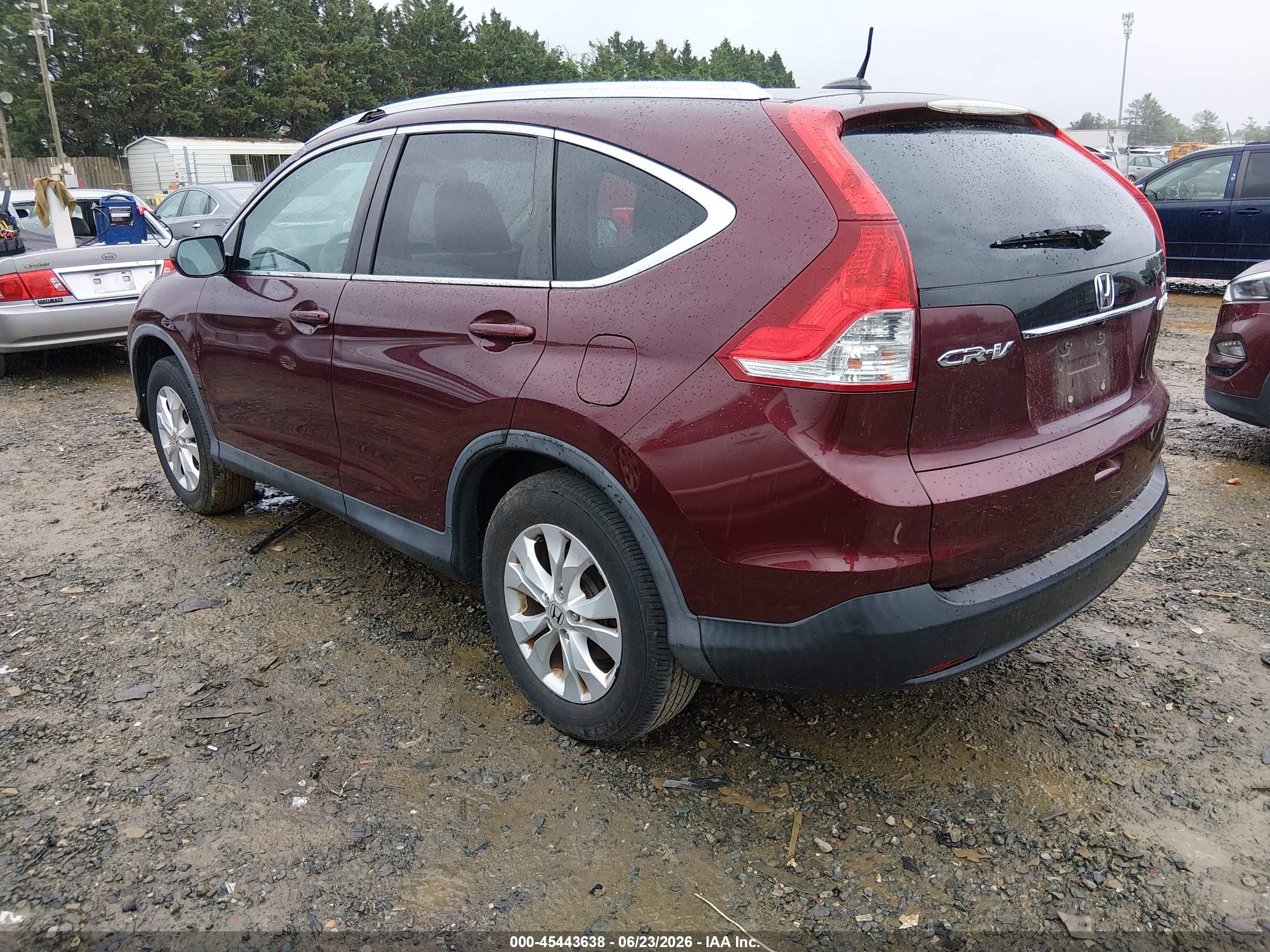 2014 Honda Cr-v Ex-l Maroon vin: 5J6RM4H77EL031427