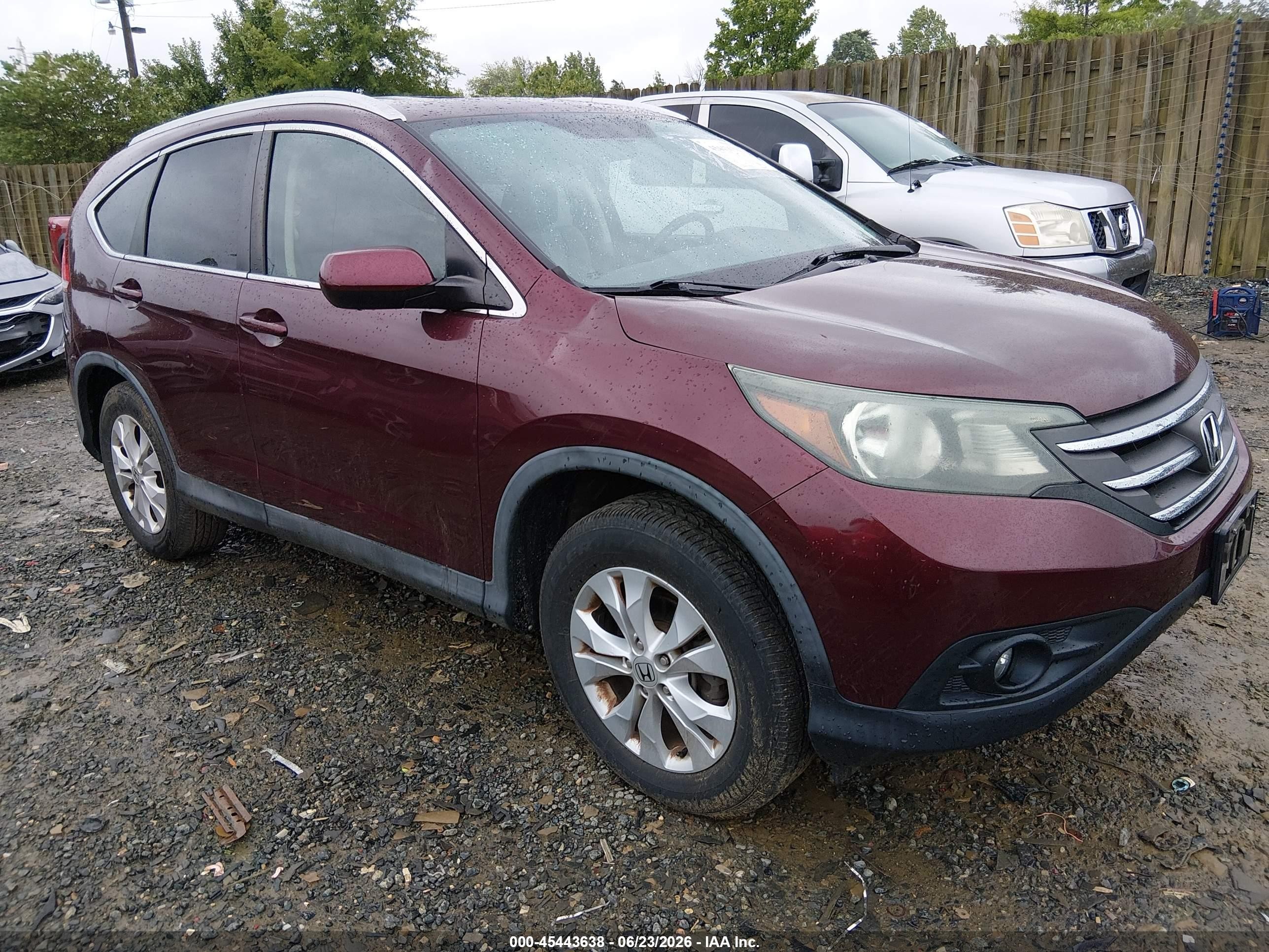 2014 Honda Cr-v Ex-l Maroon vin: 5J6RM4H77EL031427