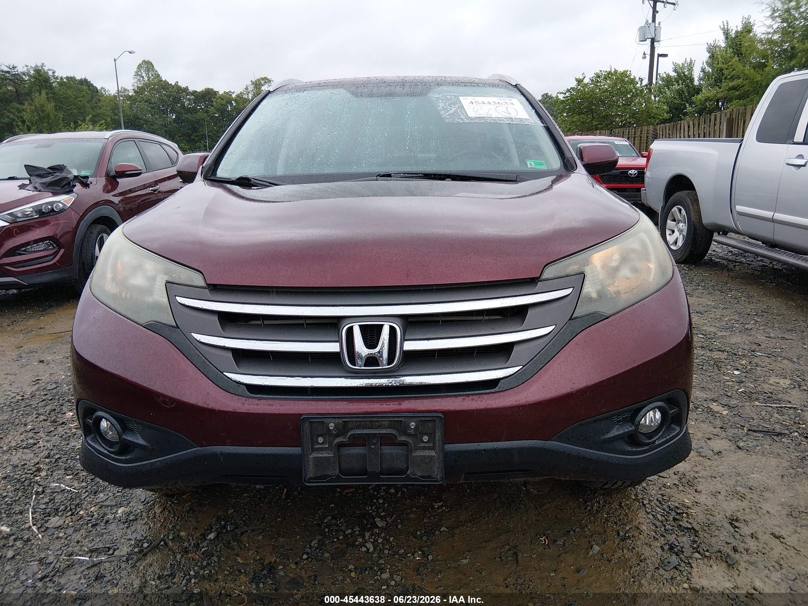 2014 Honda Cr-v Ex-l Maroon vin: 5J6RM4H77EL031427