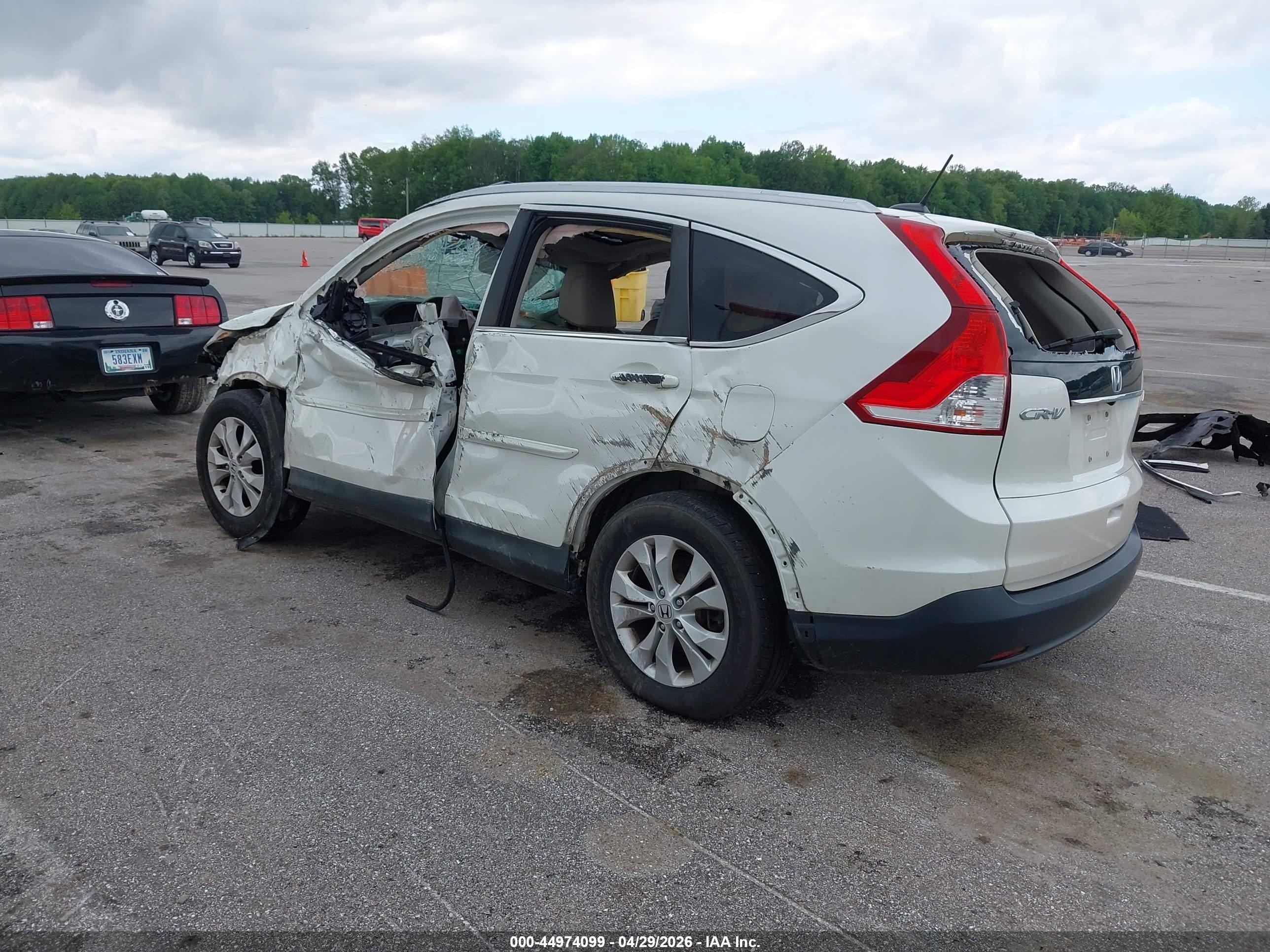 2014 Honda Cr-v Ex-l White vin: 5J6RM4H77EL041732