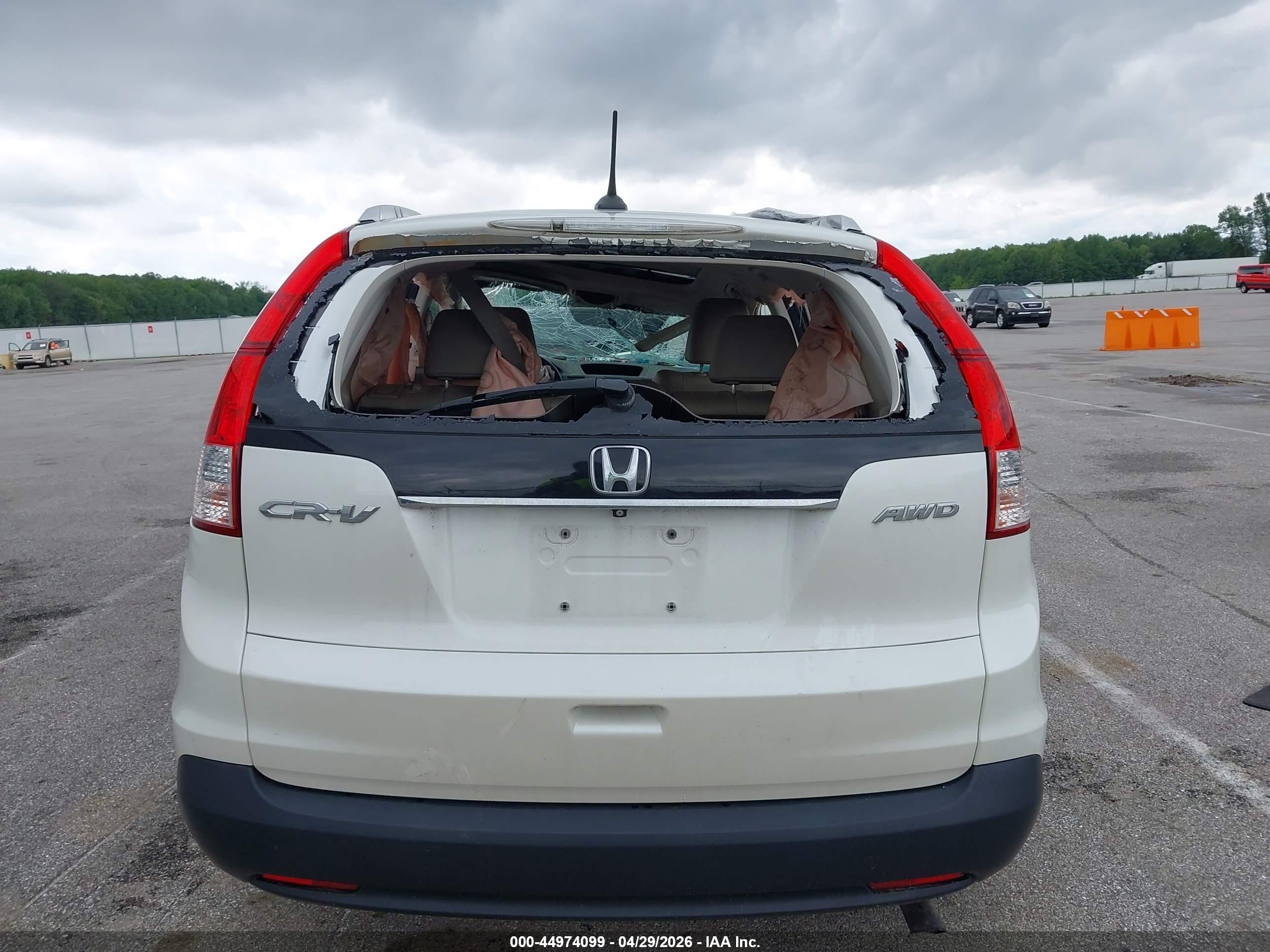 2014 Honda Cr-v Ex-l White vin: 5J6RM4H77EL041732