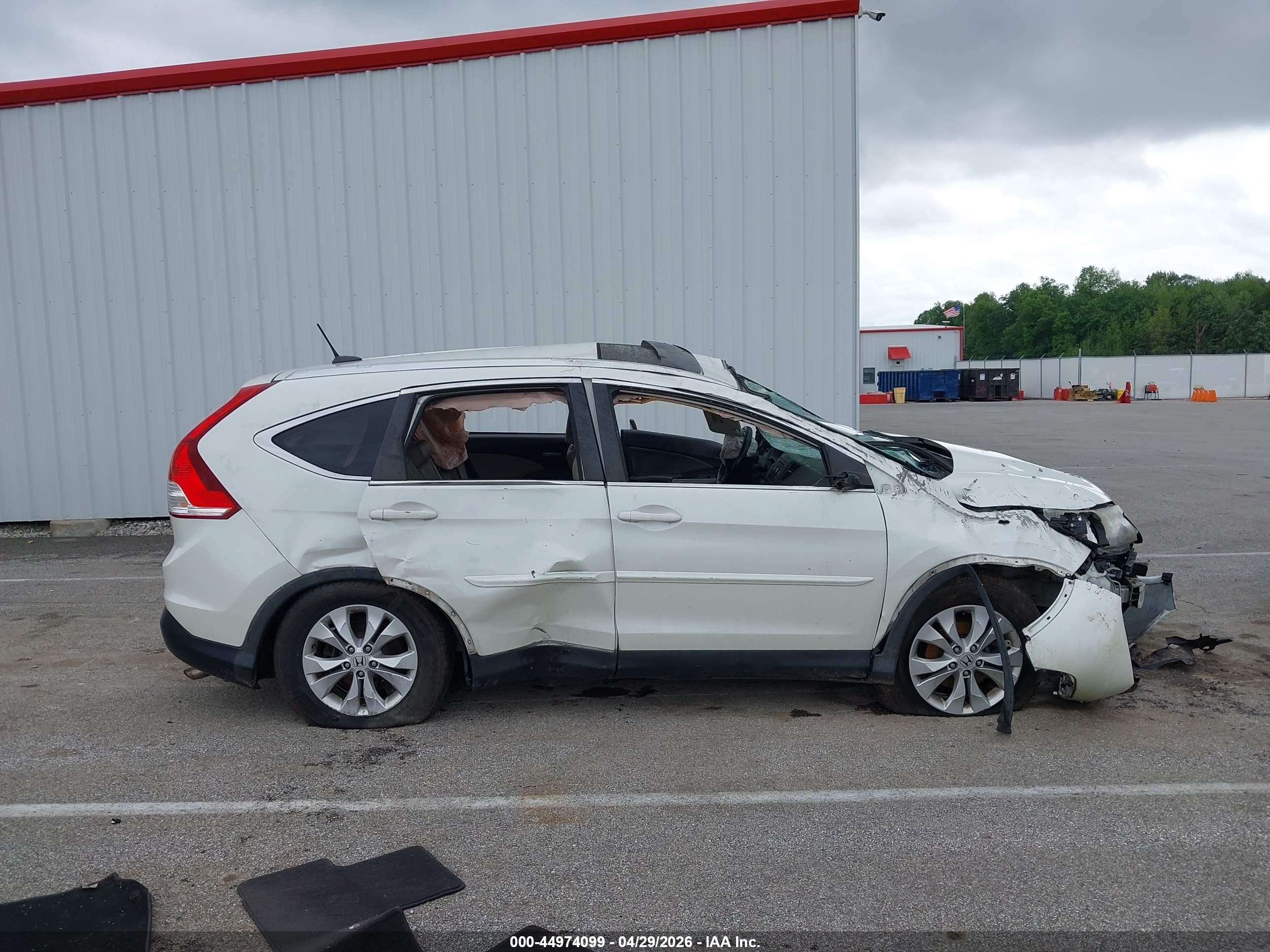 2014 Honda Cr-v Ex-l White vin: 5J6RM4H77EL041732
