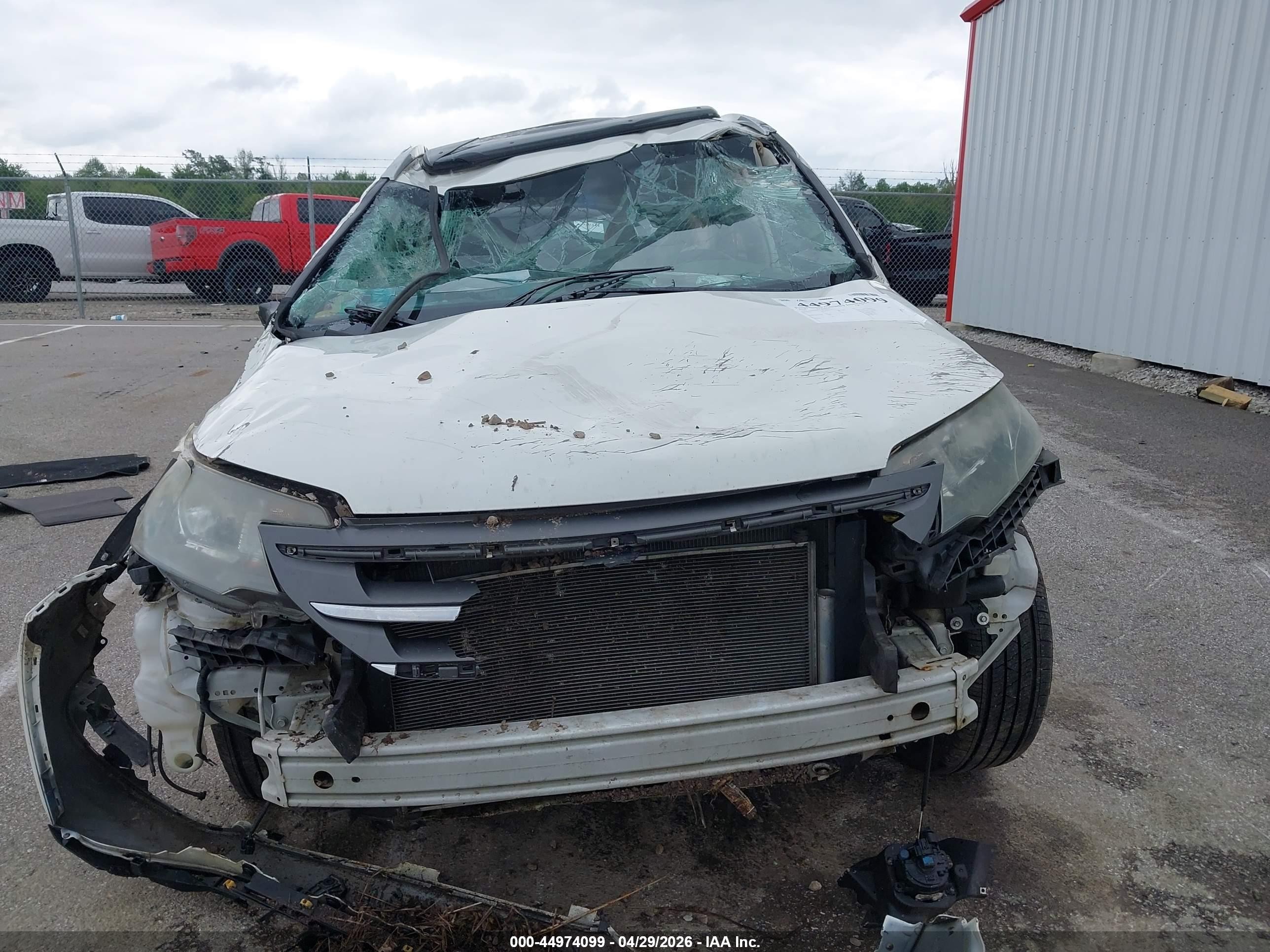 2014 Honda Cr-v Ex-l White vin: 5J6RM4H77EL041732