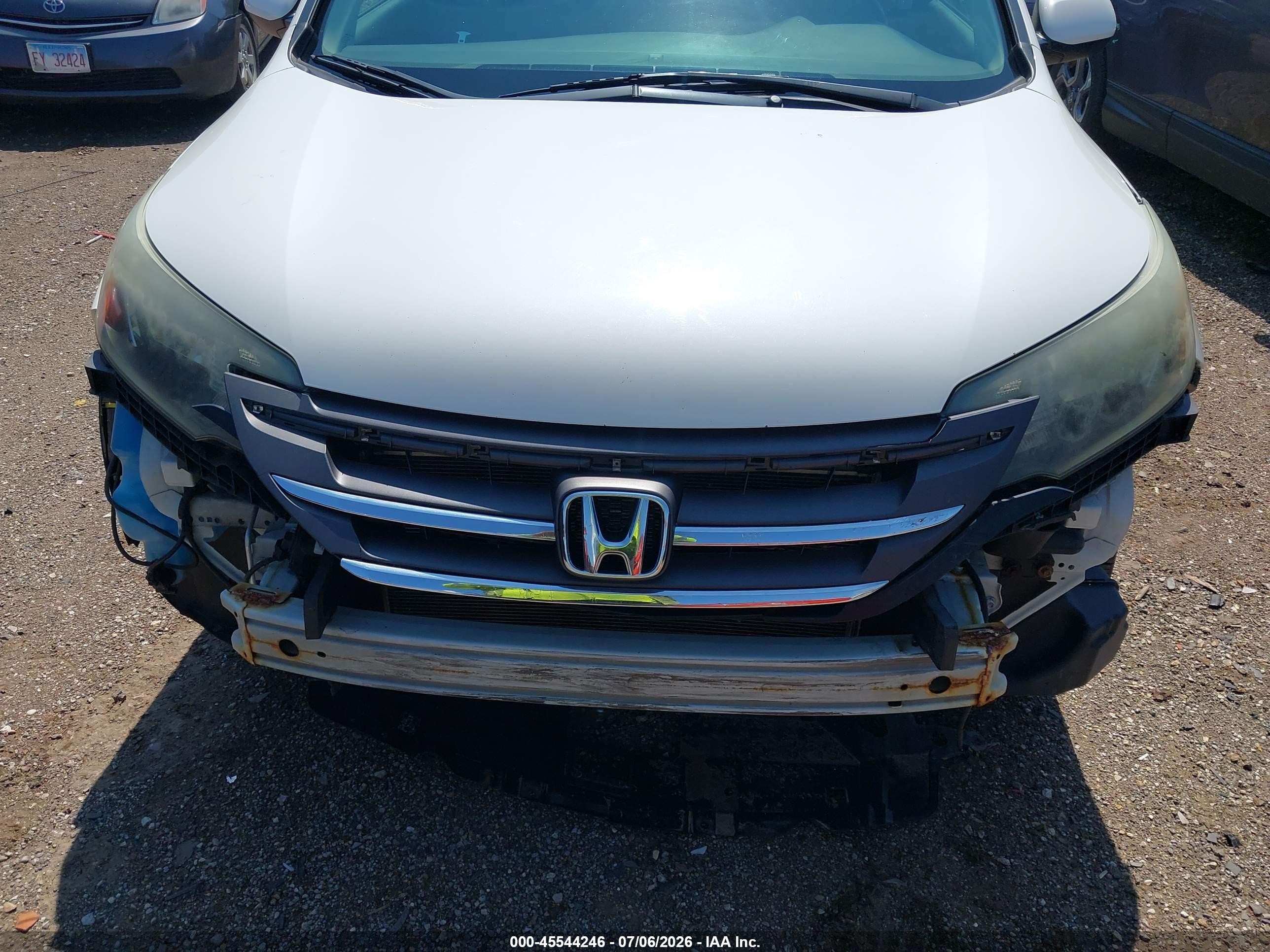 2014 Honda Cr-v Ex-l White vin: 5J6RM4H77EL043609