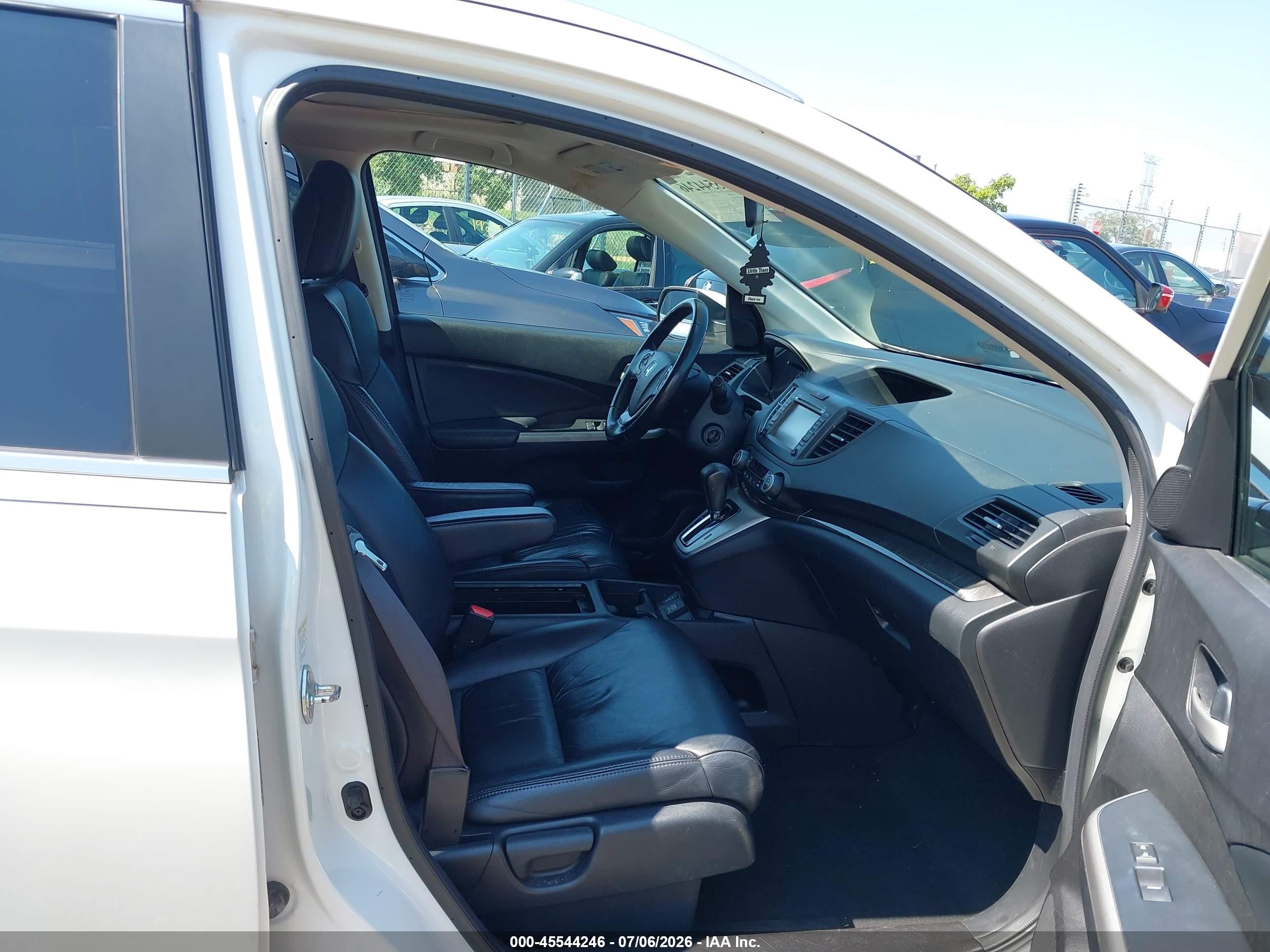 2014 Honda Cr-v Ex-l White vin: 5J6RM4H77EL043609