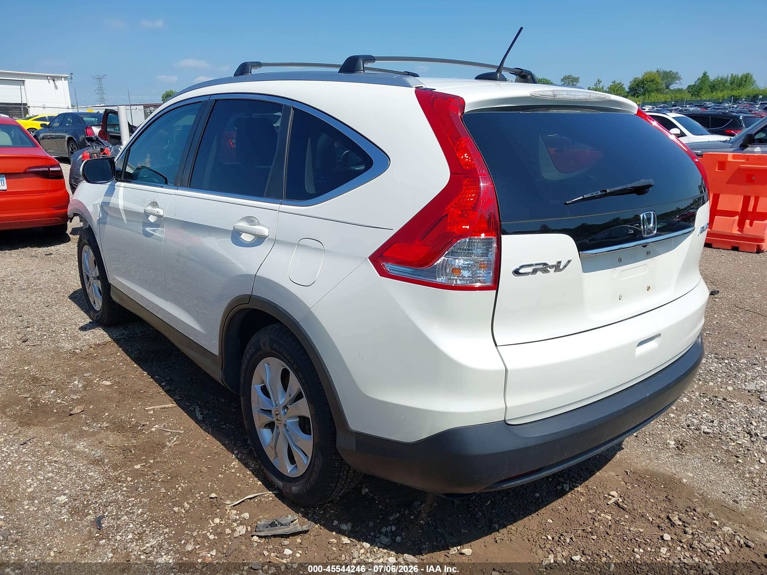2014 Honda Cr-v Ex-l White vin: 5J6RM4H77EL043609
