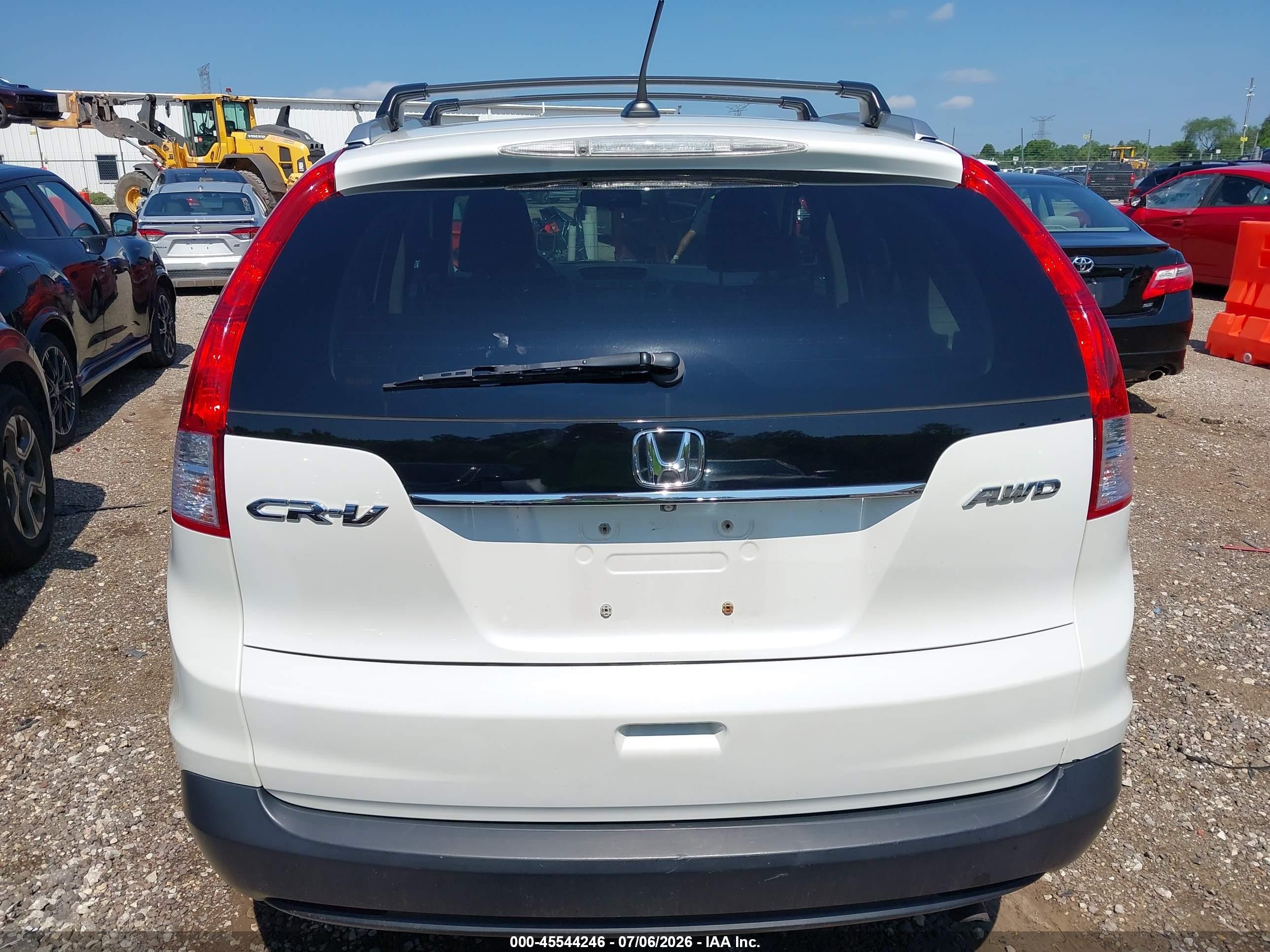 2014 Honda Cr-v Ex-l White vin: 5J6RM4H77EL043609