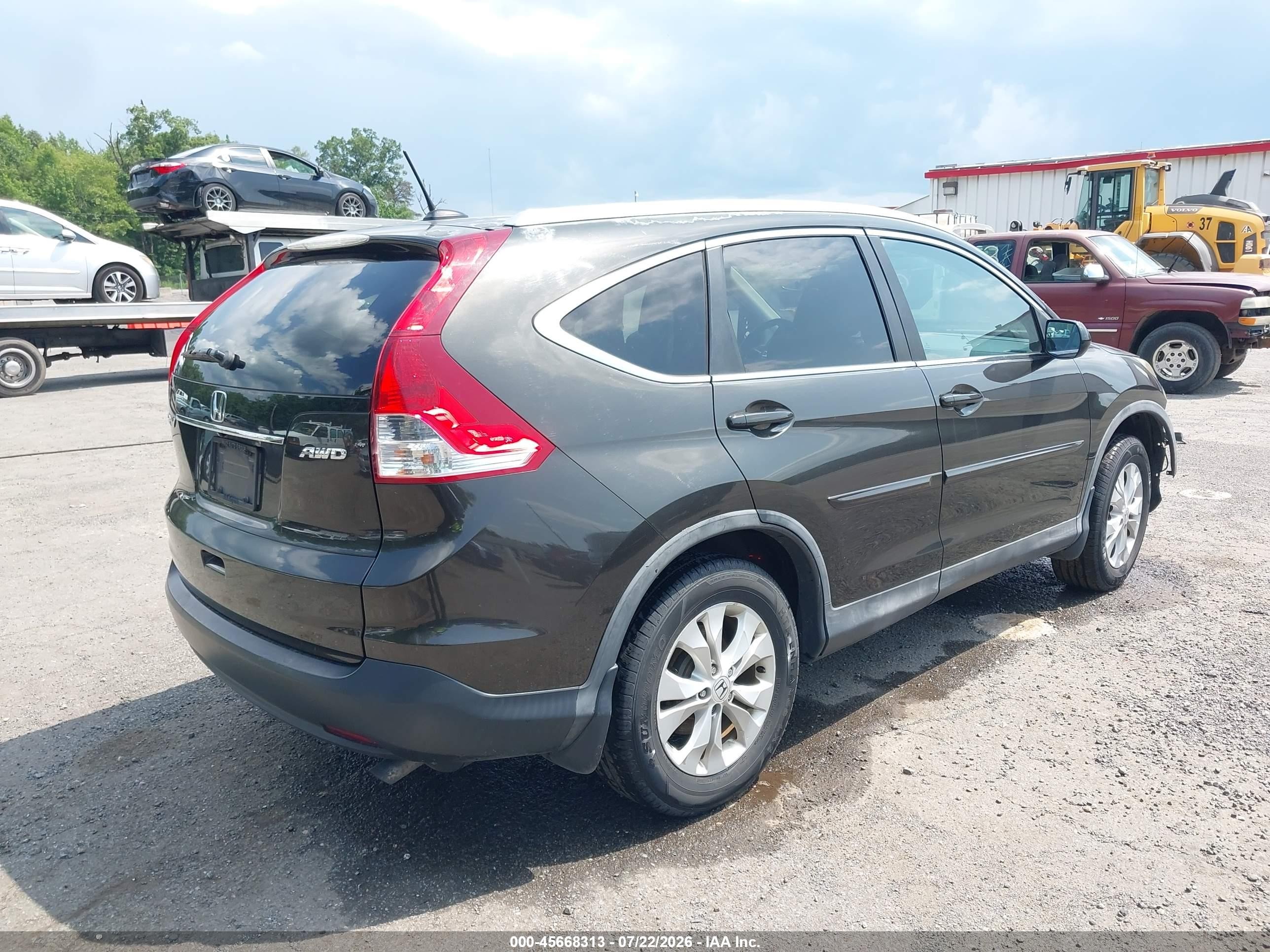 2014 Honda Cr-v Ex-l Gray vin: 5J6RM4H77EL044758