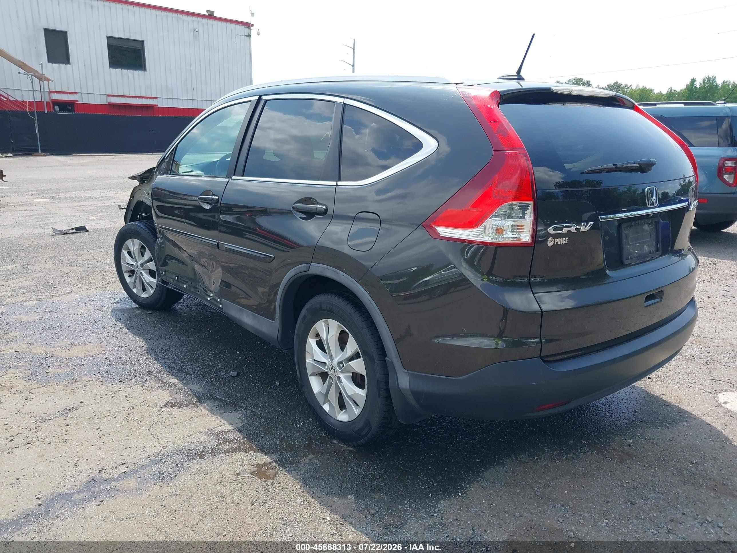 2014 Honda Cr-v Ex-l Gray vin: 5J6RM4H77EL044758